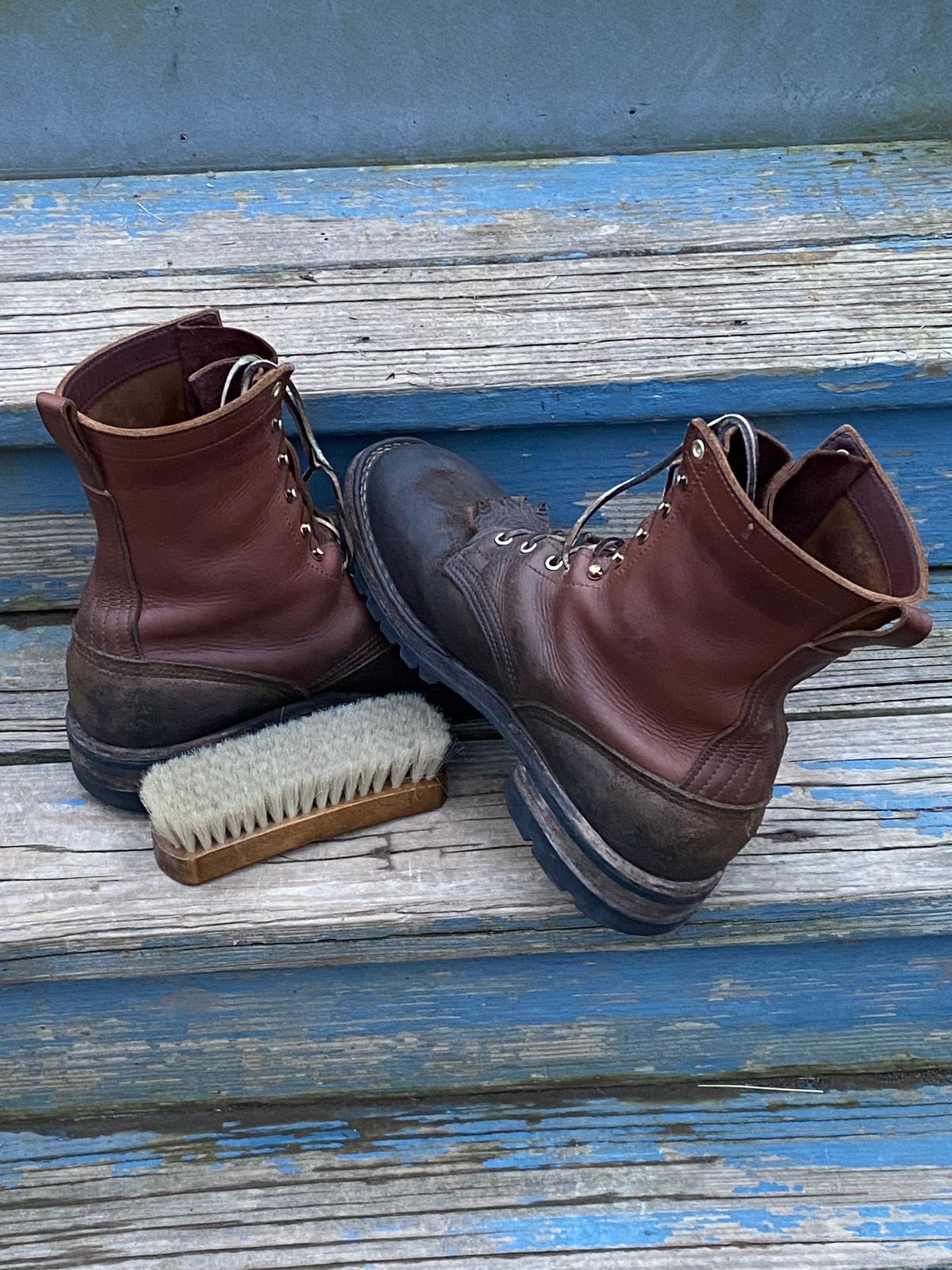 Photo by chhh1984 on February 1, 2024 of the Nicks BuilderPro in Seidel 1964 Brown Roughout.