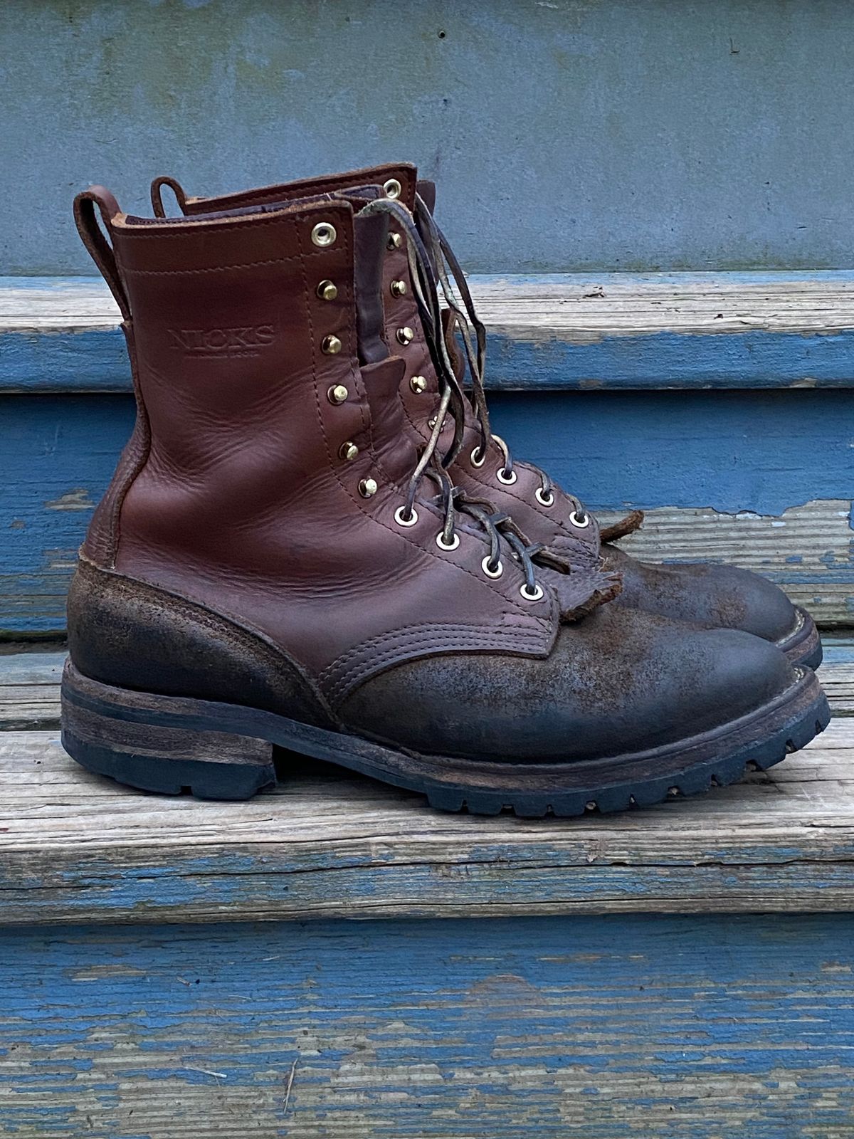 Photo by chhh1984 on February 1, 2024 of the Nicks BuilderPro in Seidel 1964 Brown Roughout.