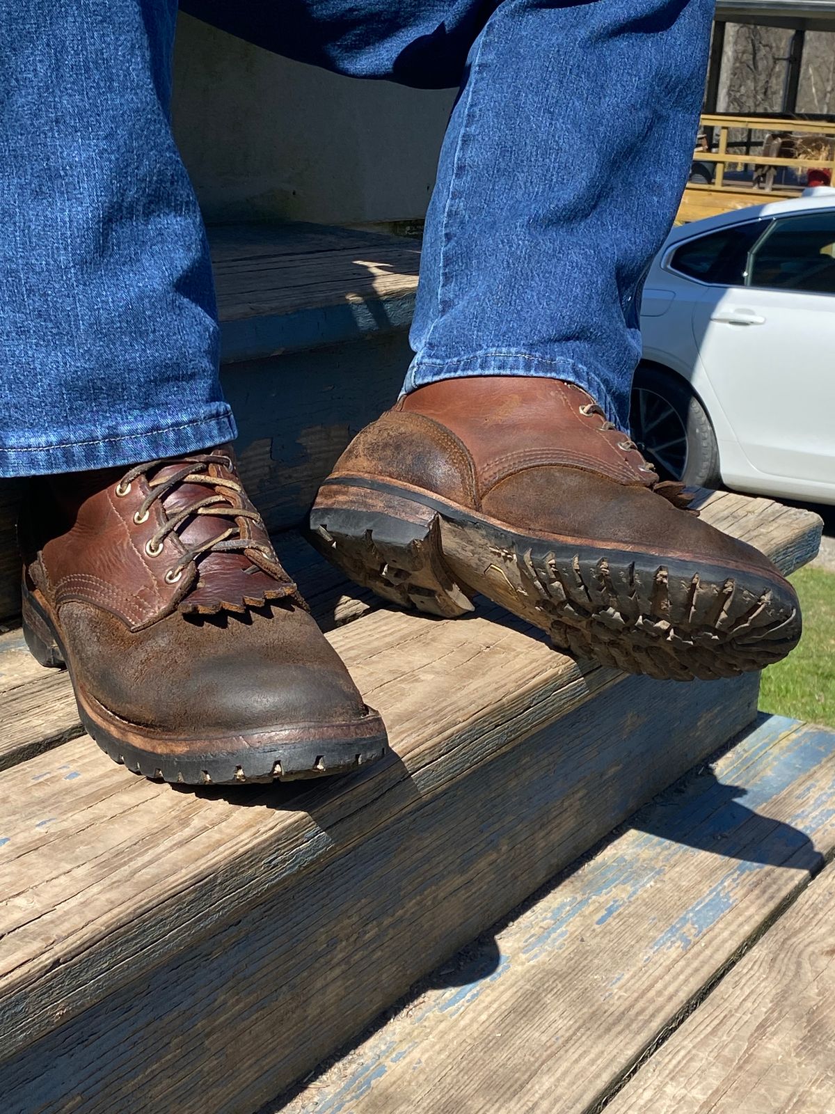 Photo by chhh1984 on March 29, 2024 of the Nicks BuilderPro in Seidel 1964 Brown Roughout.