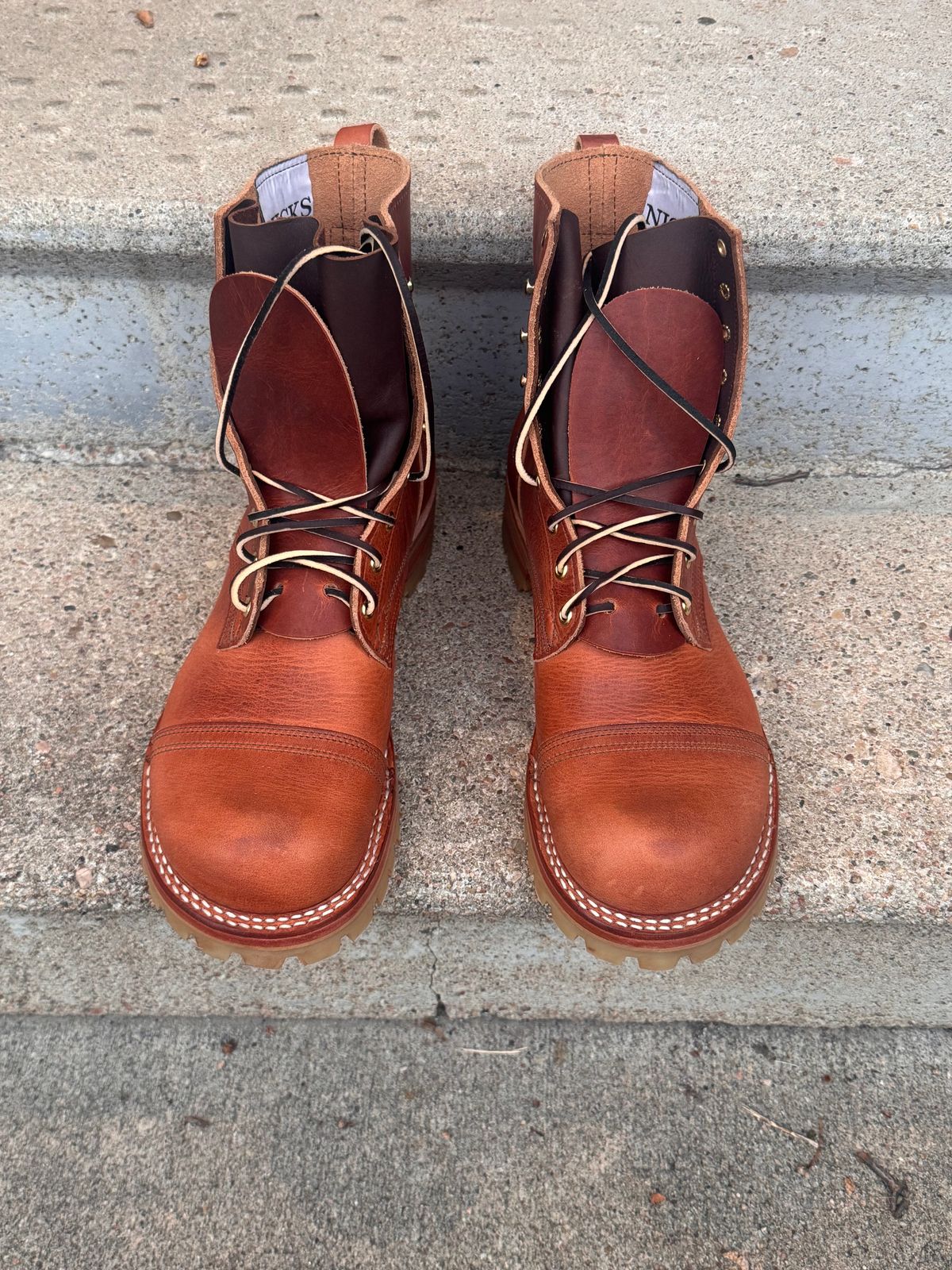 Photo by joji_k on October 2, 2025 of the Nicks DomePro in Horween English Tan Dublin.