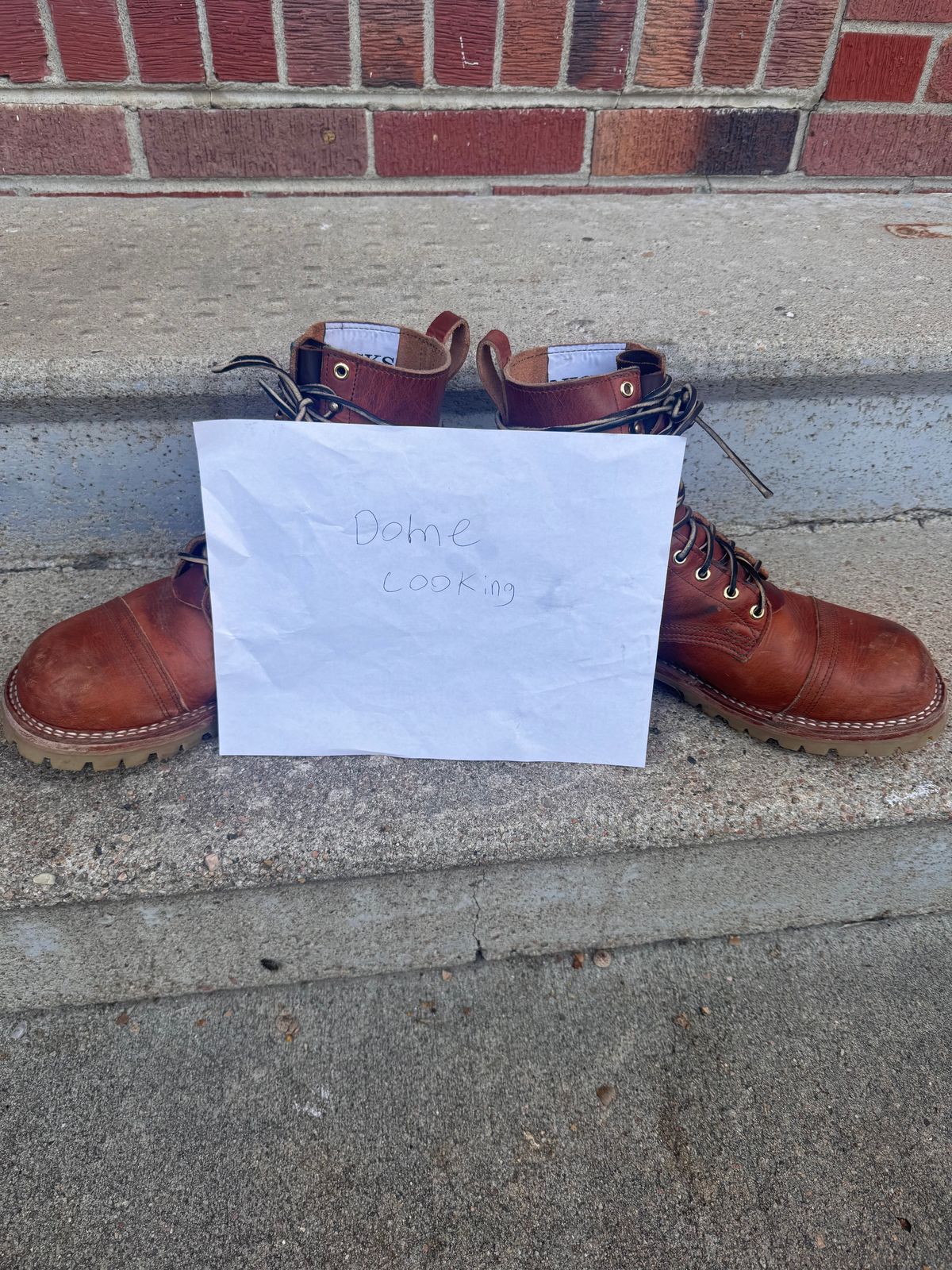 Photo by joji_k on November 4, 2025 of the Nicks DomePro in Horween English Tan Dublin.