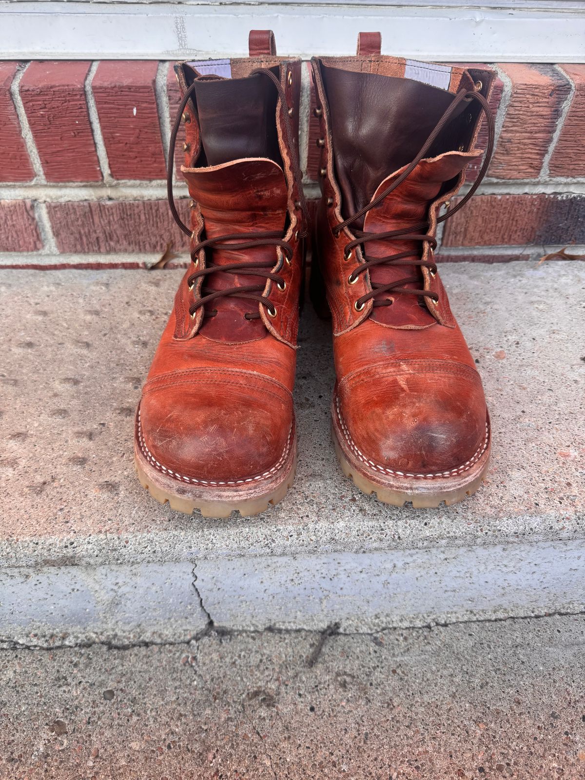 Photo by joji_k on December 3, 2025 of the Nicks DomePro in Horween English Tan Dublin.