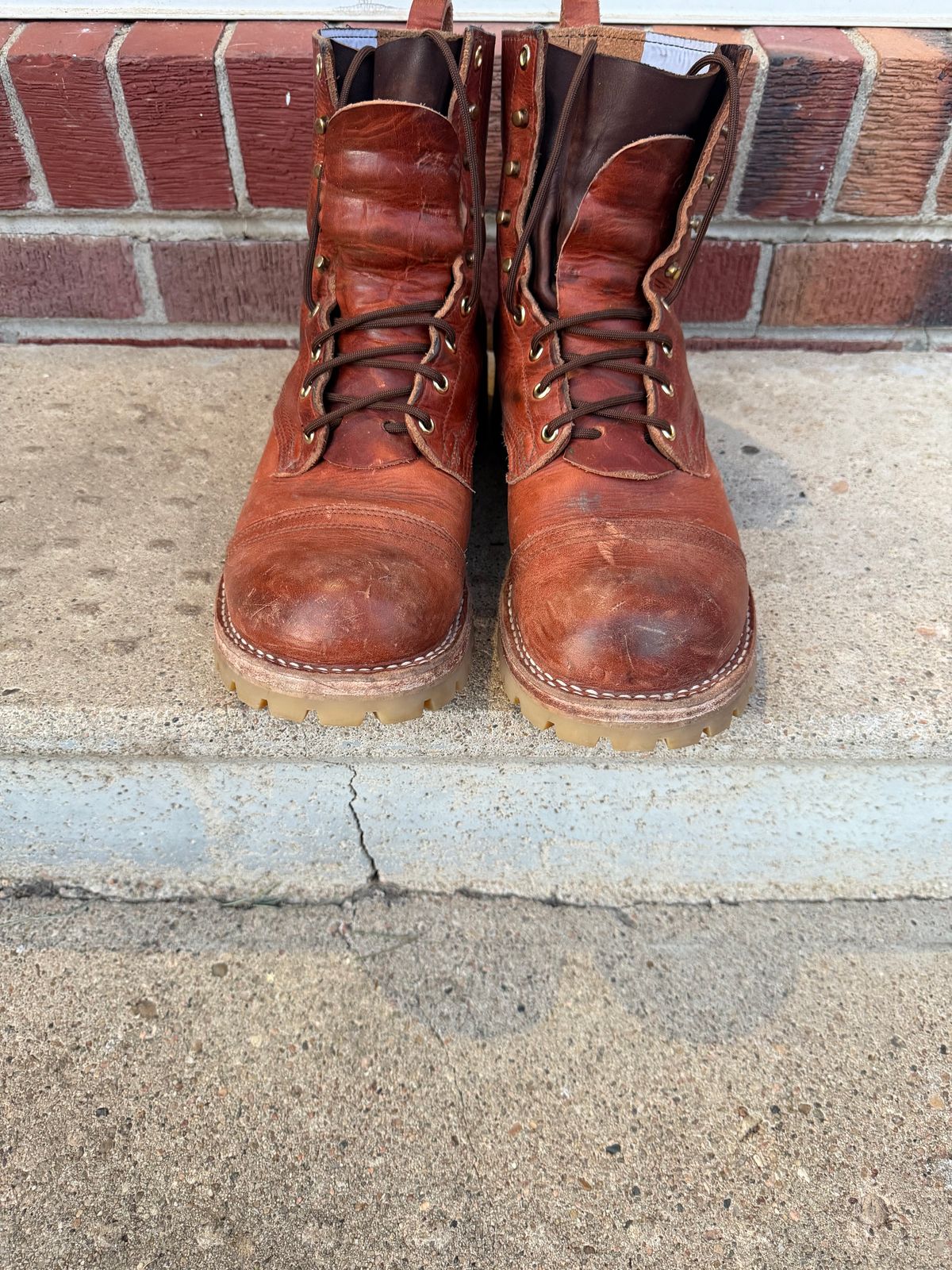 Photo by joji_k on January 4, 2026 of the Nicks DomePro in Horween English Tan Dublin.
