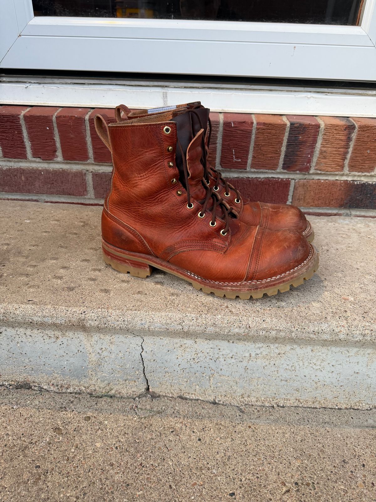 Photo by joji_k on January 4, 2026 of the Nicks DomePro in Horween English Tan Dublin.