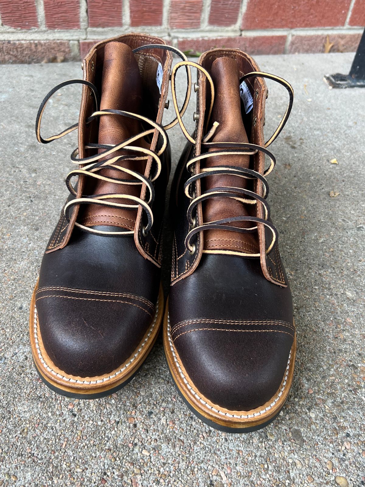 Photo by joji_k on November 6, 2023 of the Truman Service Boot in Horween Java Waxed Flesh.