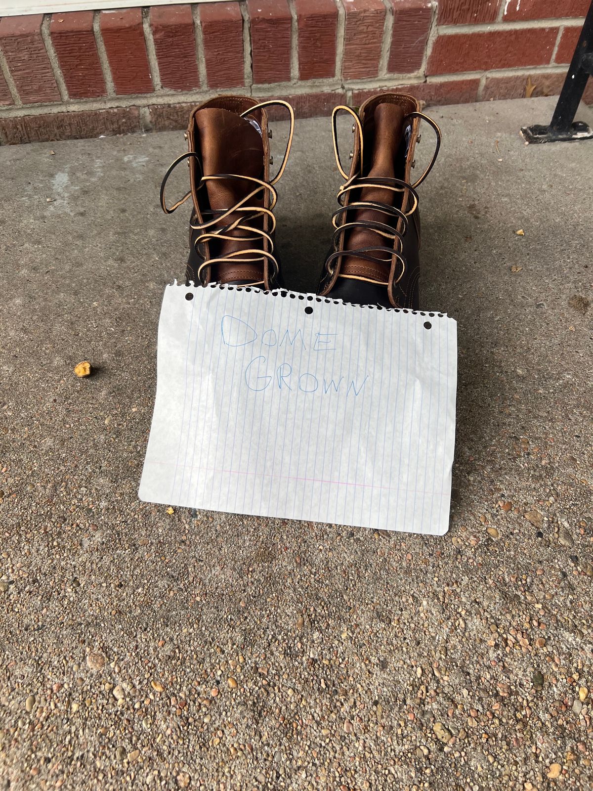 Photo by joji_k on November 6, 2023 of the Truman Service Boot in Horween Java Waxed Flesh.