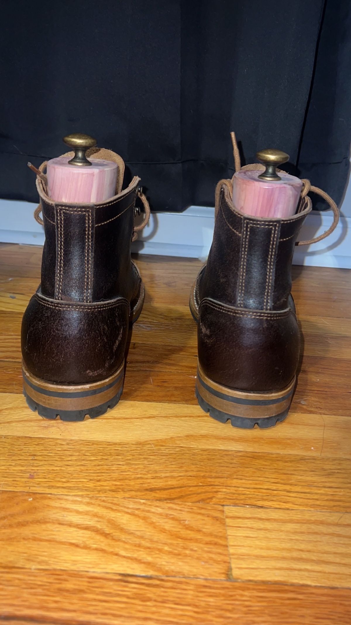 Photo by joji_k on December 6, 2023 of the Truman Service Boot in Horween Java Waxed Flesh.