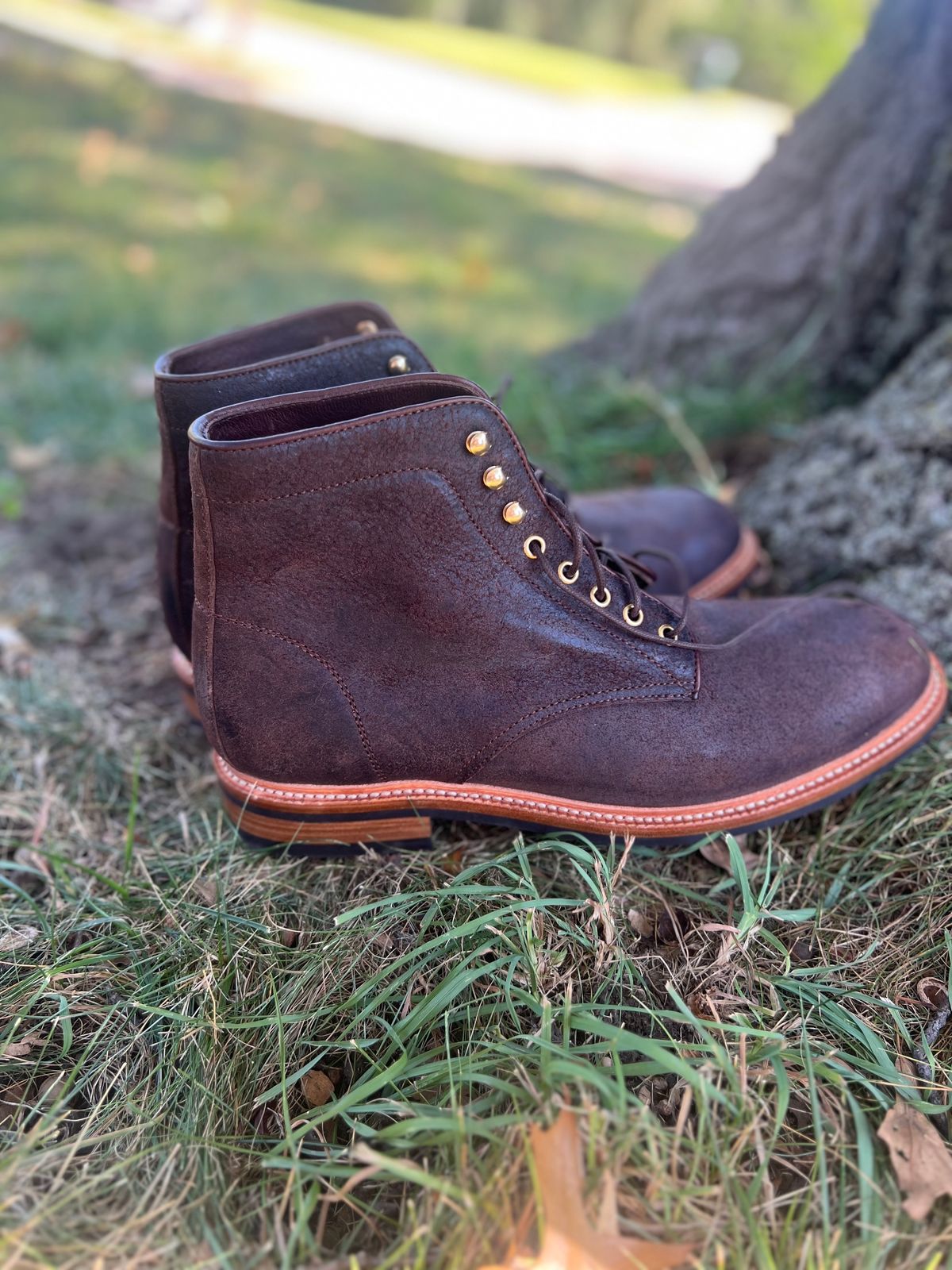 Photo by joji_k on October 1, 2023 of the Parkhurst The Allen in Dark Chocolate Roughout.
