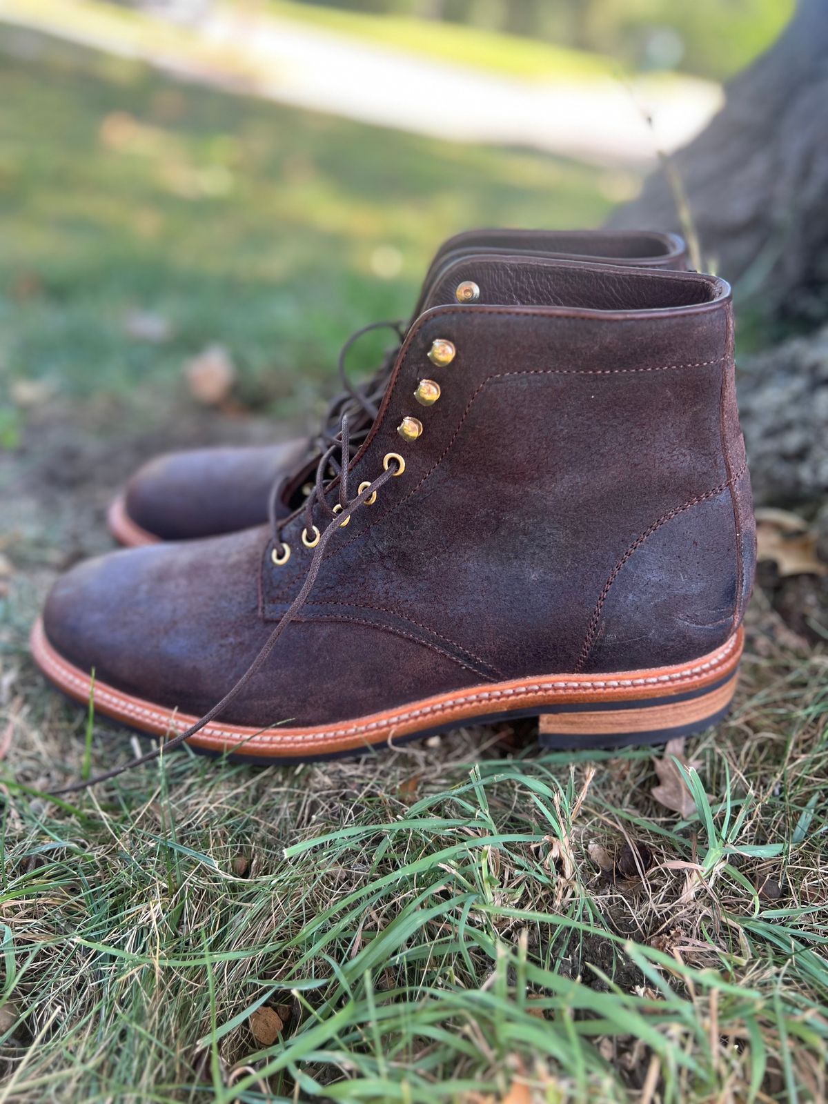 Photo by joji_k on October 1, 2023 of the Parkhurst The Allen in Dark Chocolate Roughout.