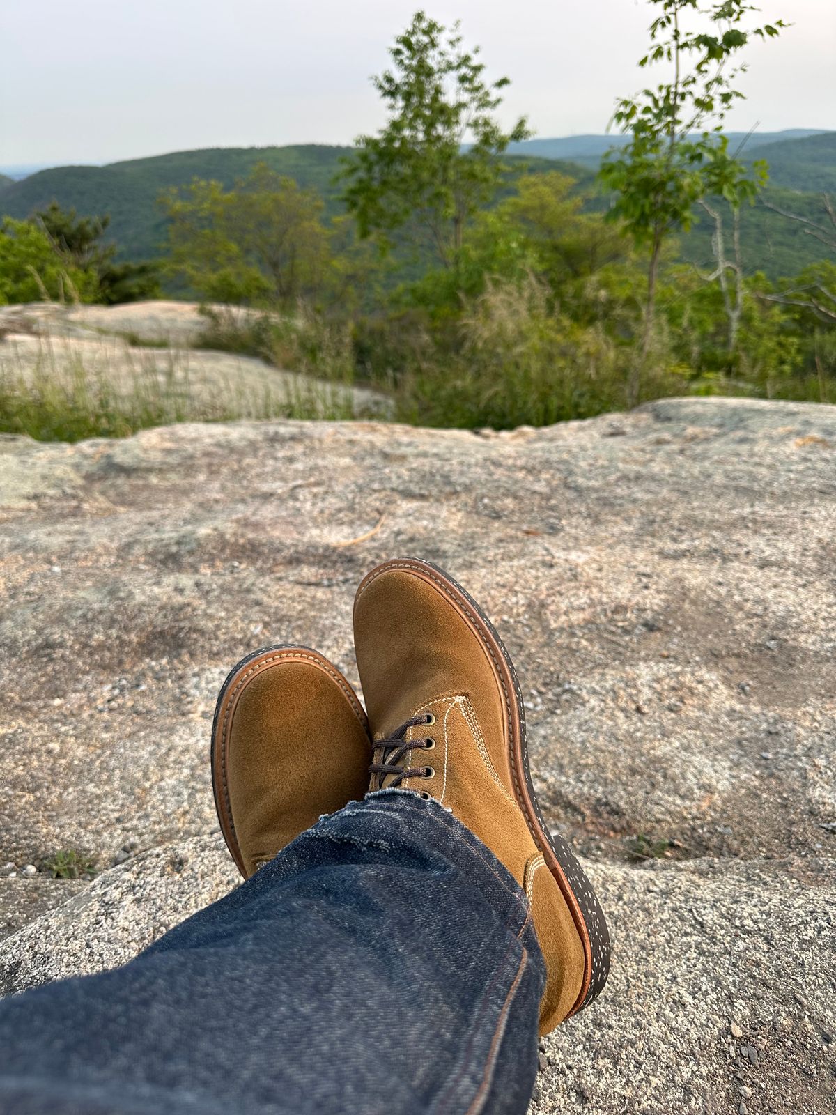 Photo by 3135movt on June 3, 2025 of the Willie's Handmade Boots Boondocker in S. B. Foot Mohave Roughout.