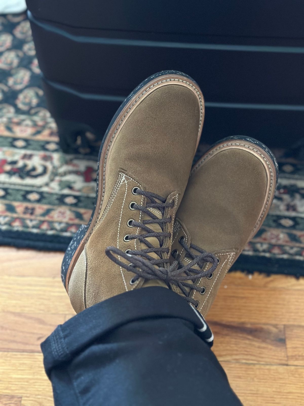 Photo by 3135movt on February 22, 2025 of the Willie's Handmade Boots Boondocker in S. B. Foot Mohave Roughout.