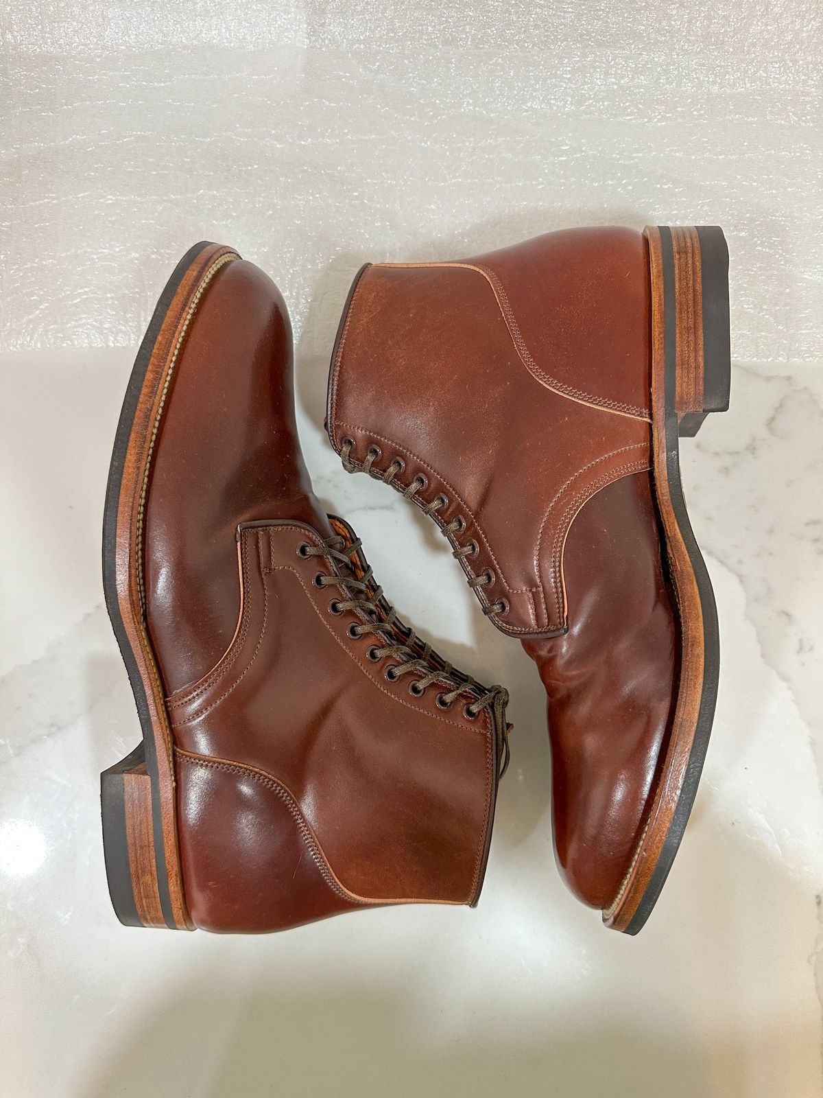 Photo by 3135movt on November 6, 2022 of the Viberg Service Boot in Horween Color 4 Shell Cordovan.