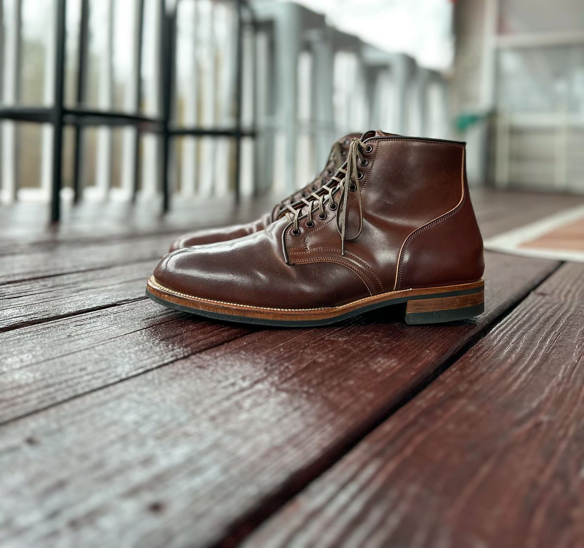 Photo by 3135movt on January 6, 2023 of the Viberg Service Boot in Horween Color 4 Shell Cordovan.