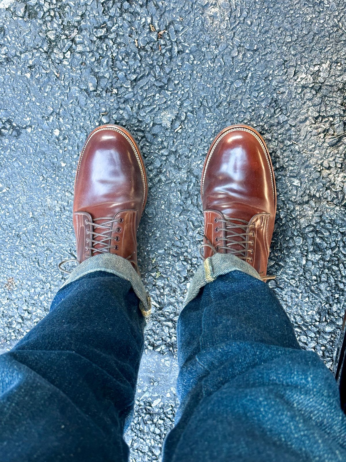 Photo by 3135movt on February 6, 2023 of the Viberg Service Boot in Horween Color 4 Shell Cordovan.