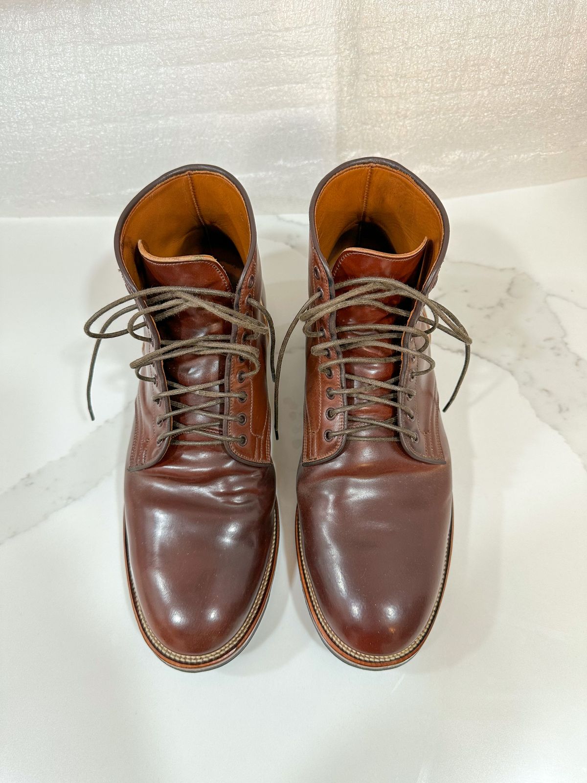 Photo by 3135movt on February 6, 2023 of the Viberg Service Boot in Horween Color 4 Shell Cordovan.