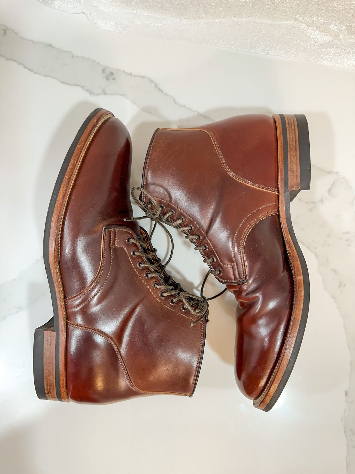 Photo by 3135movt on April 6, 2023 of the Viberg Service Boot in Horween Color 4 Shell Cordovan.