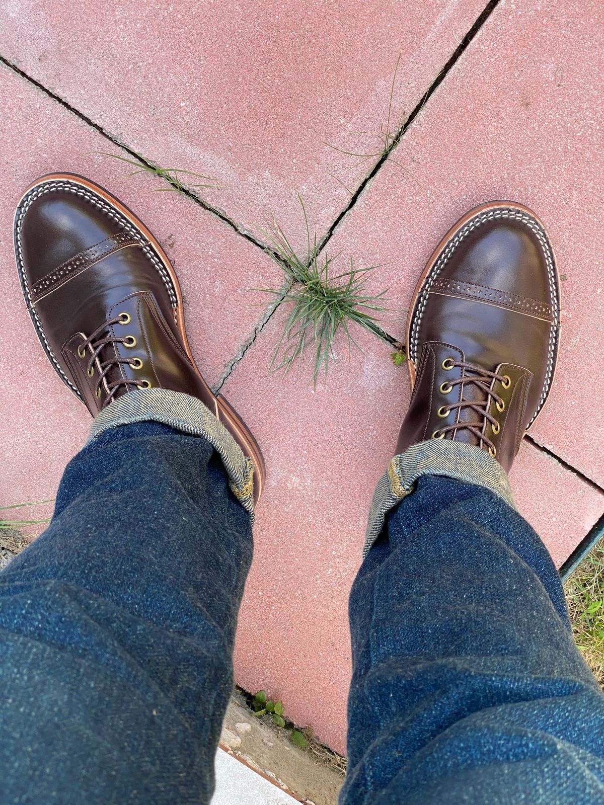 Photo by 3135movt on July 22, 2022 of the Onderhoud SVC03 Service Boot in Leder Ogawa Chocolate Shell Cordovan.