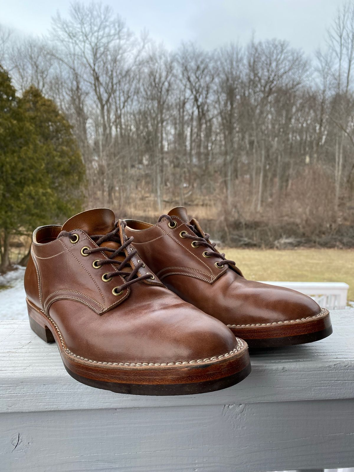 Photo by 3135movt on March 3, 2022 of the Onderhoud LVL01 Derby Boot in Maryam Toscanello Horsebutt.