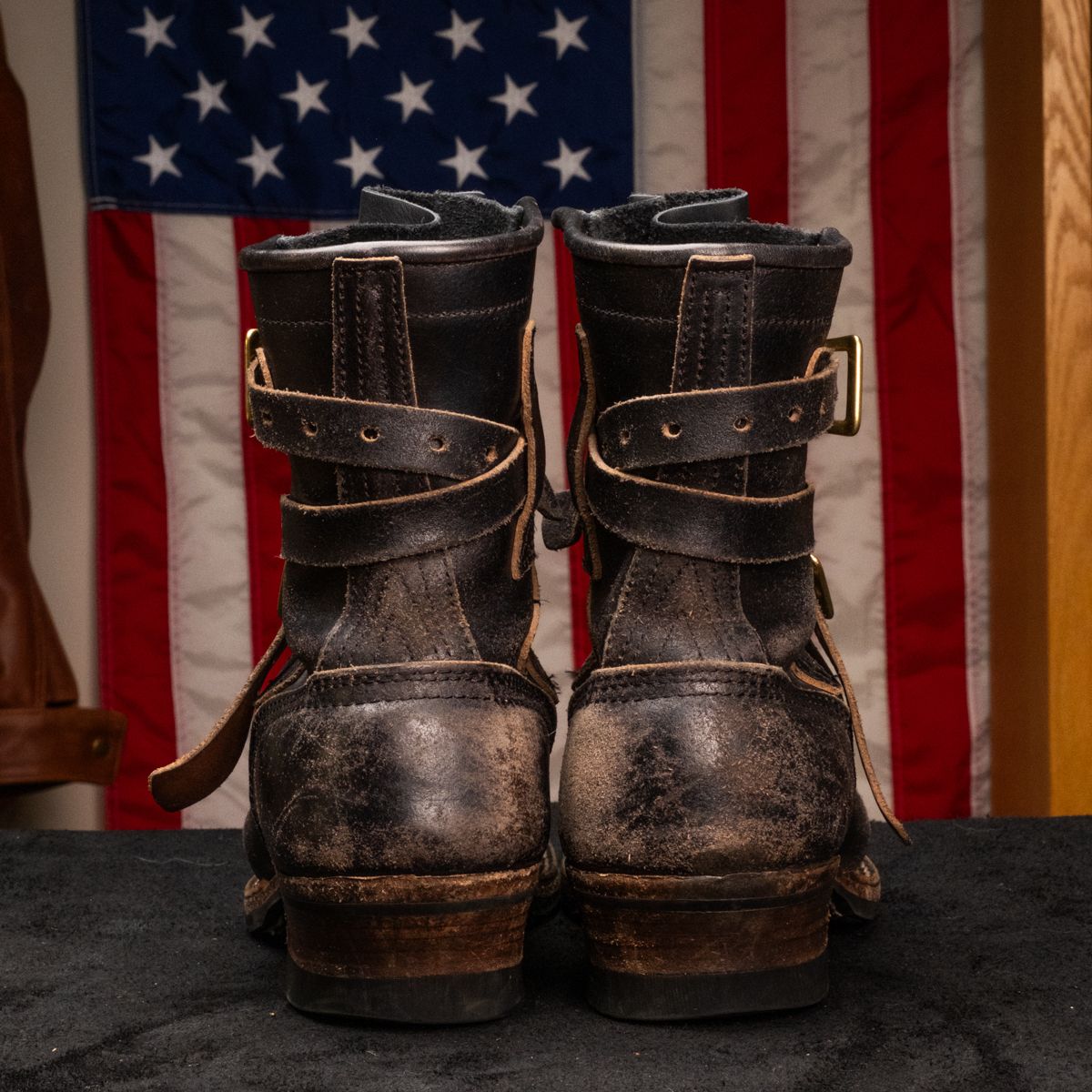 Photo by camwerten on January 2, 2024 of the Nicks Heritage TankerPro in Horween Black Waxed Flesh.