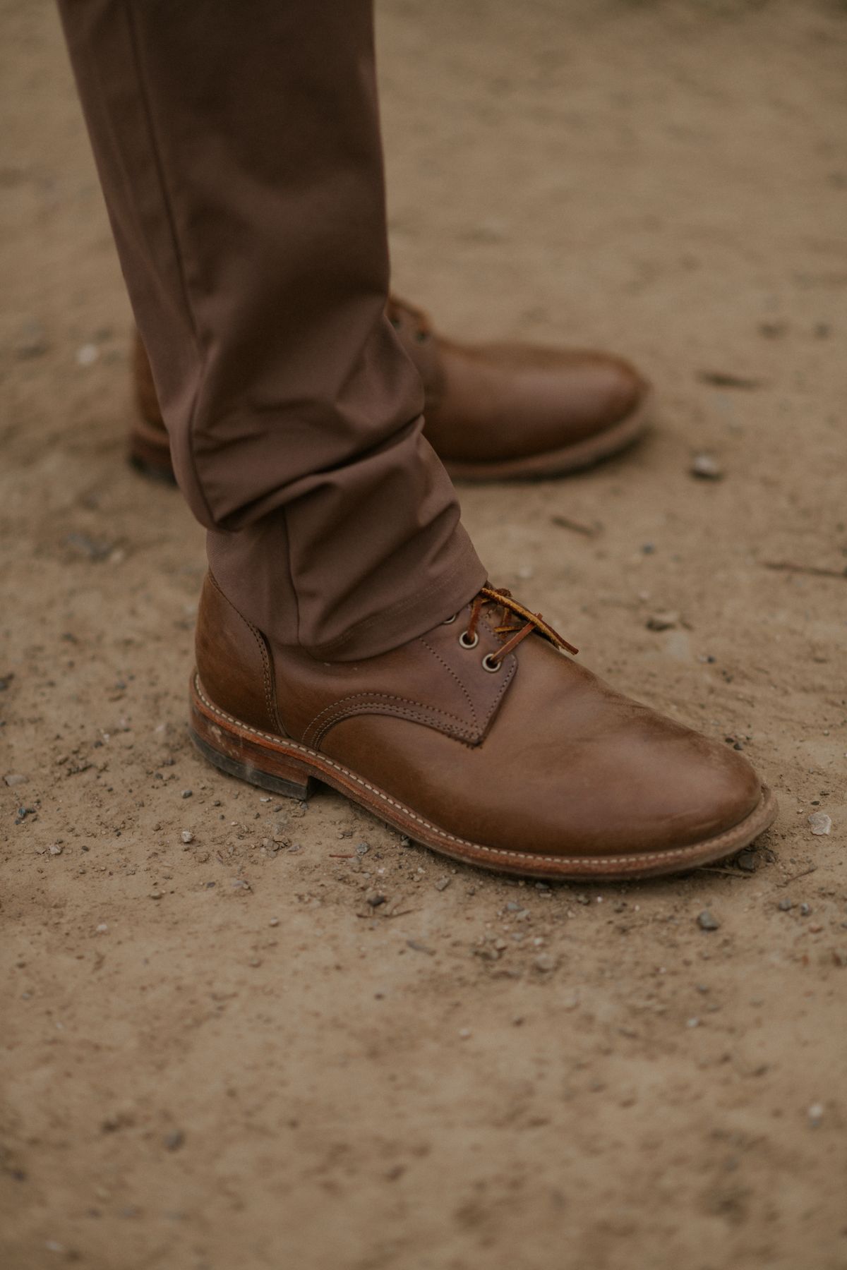 Photo by lbressoud737 on October 28, 2022 of the Oak Street Bootmakers Trench Boot in Horween Natural Chromexcel.