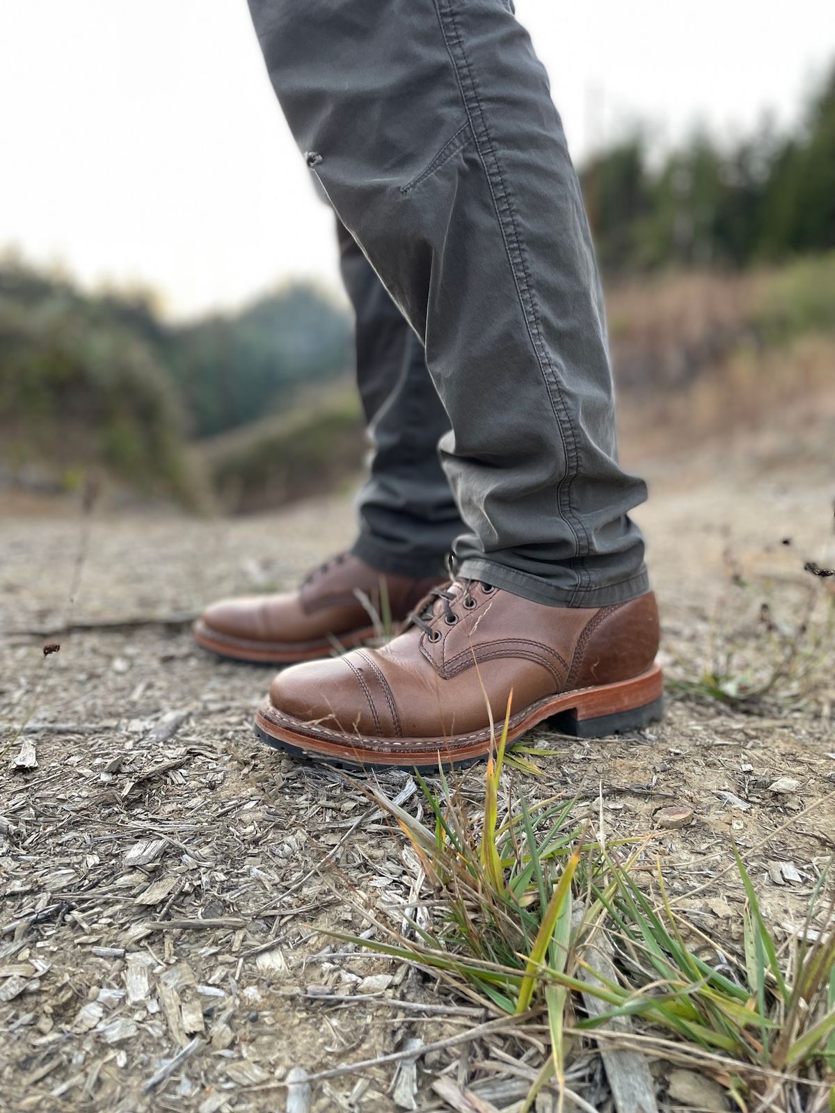 Photo by lbressoud737 on October 16, 2022 of the White's MP-Sherman Toe Cap in Horween Natural Chromexcel.