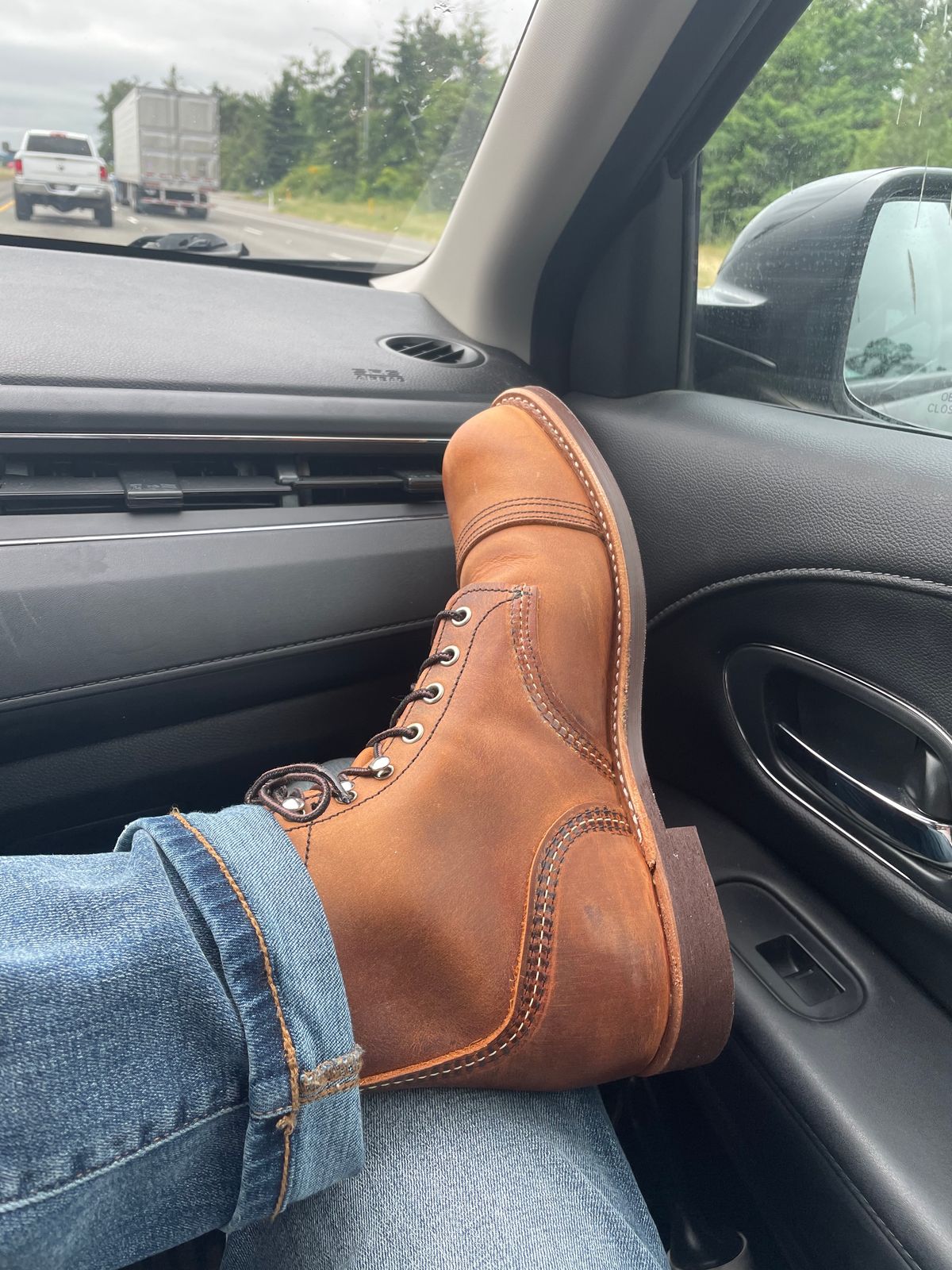 Photo by lbressoud737 on May 17, 2021 of the Red Wing Iron Ranger in S.B. Foot Copper Rough and Tough.