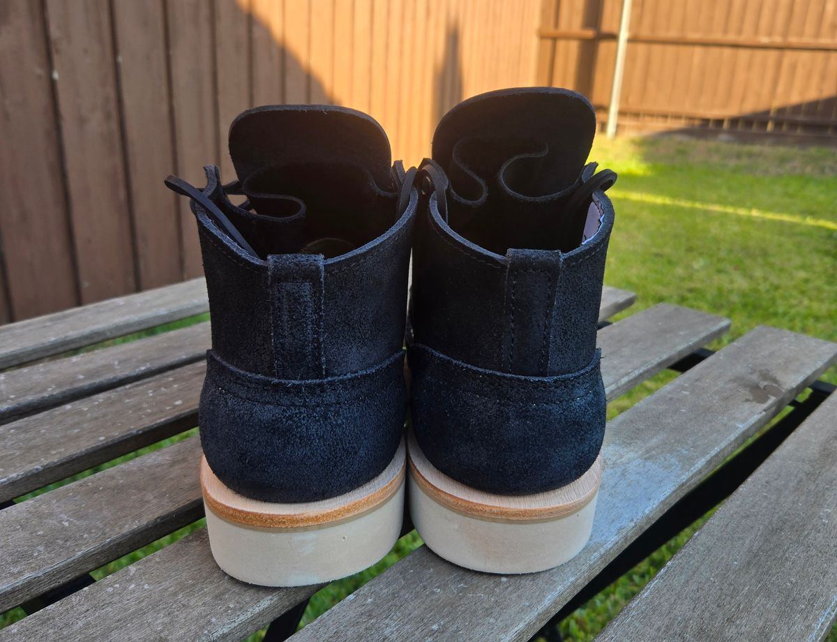 Photo by vestedmember on October 1, 2024 of the Nicks MH64 in Seidel MaxSupport Black Roughout.
