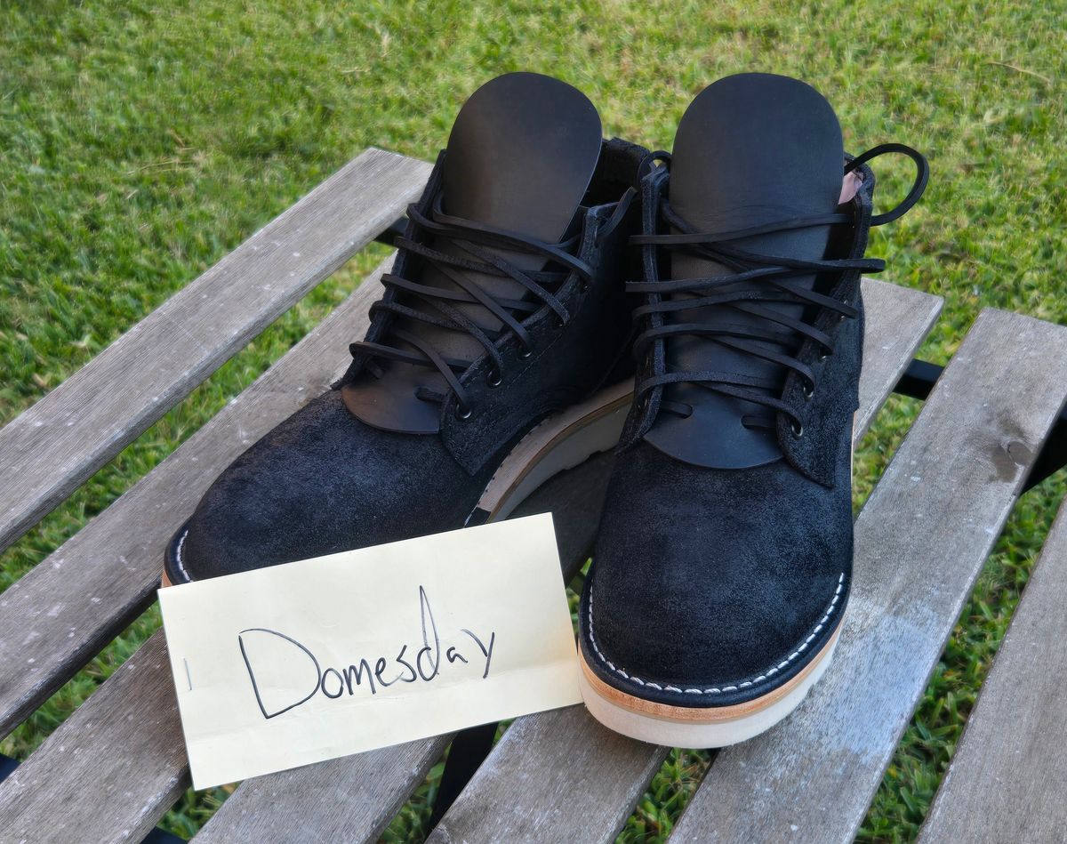 Photo by vestedmember on October 1, 2024 of the Nicks MH64 in Seidel MaxSupport Black Roughout.