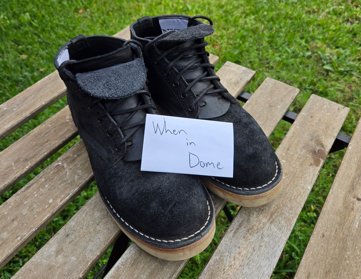 Photo by vestedmember on November 4, 2024 of the Nicks MH64 in Seidel MaxSupport Black Roughout.