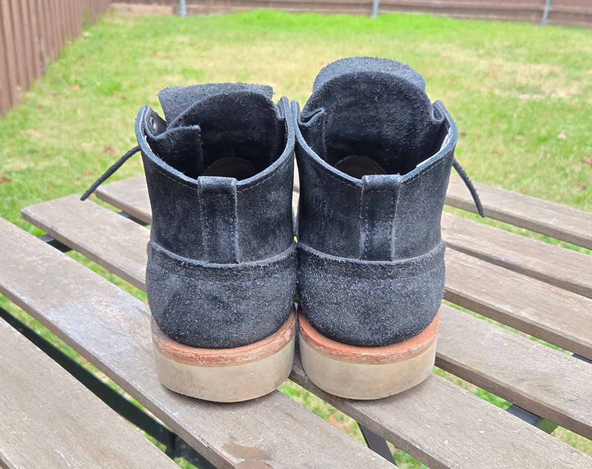 Photo by vestedmember on January 4, 2025 of the Nicks MH64 in Seidel MaxSupport Black Roughout.