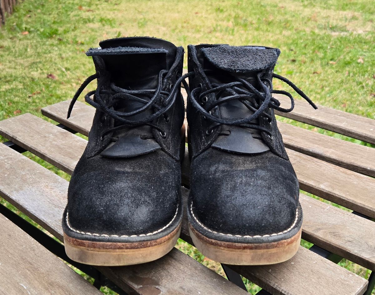 Photo by vestedmember on January 4, 2025 of the Nicks MH64 in Seidel MaxSupport Black Roughout.