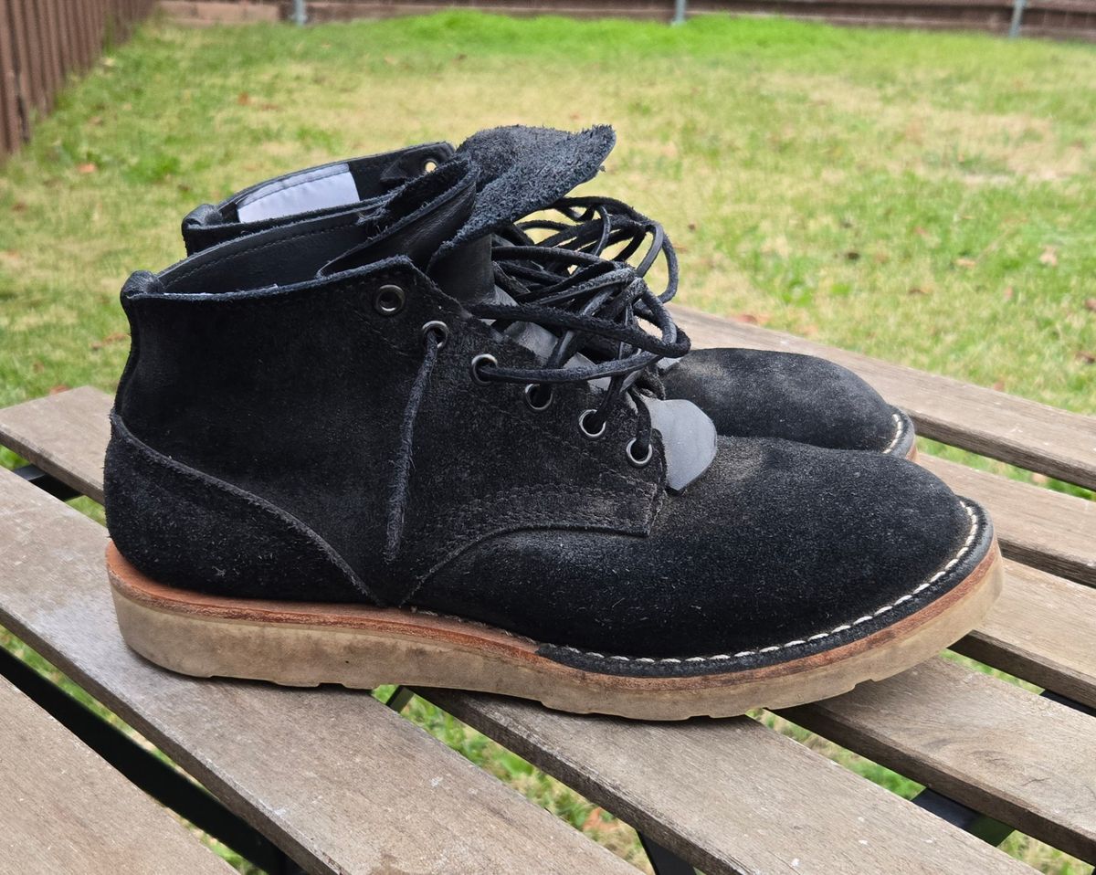 Photo by vestedmember on January 4, 2025 of the Nicks MH64 in Seidel MaxSupport Black Roughout.