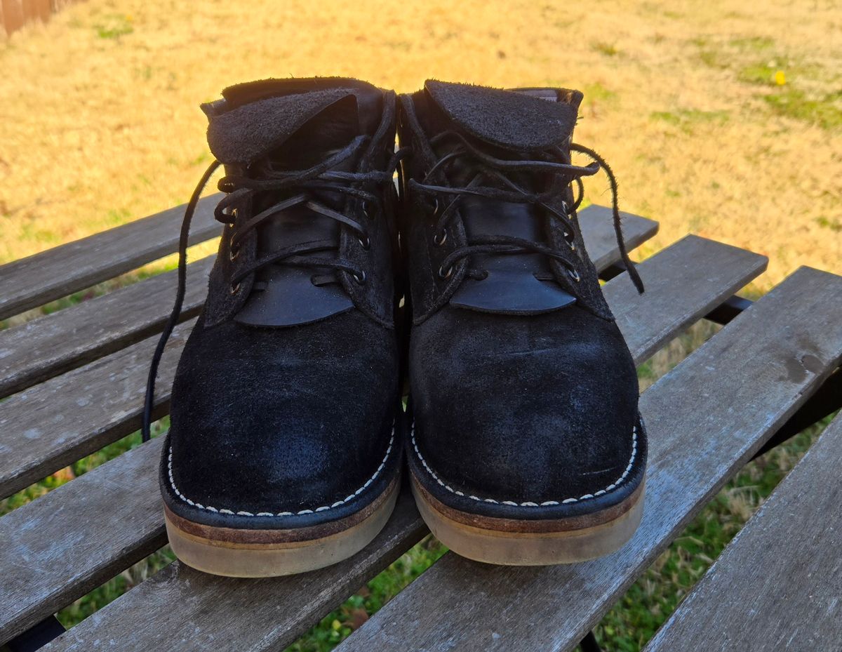 Photo by vestedmember on February 3, 2025 of the Nicks MH64 in Seidel MaxSupport Black Roughout.