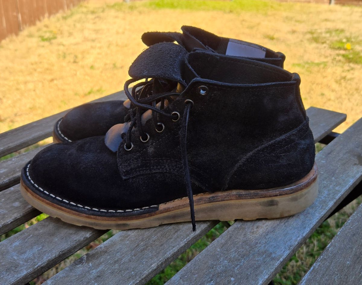 Photo by vestedmember on February 3, 2025 of the Nicks MH64 in Seidel MaxSupport Black Roughout.