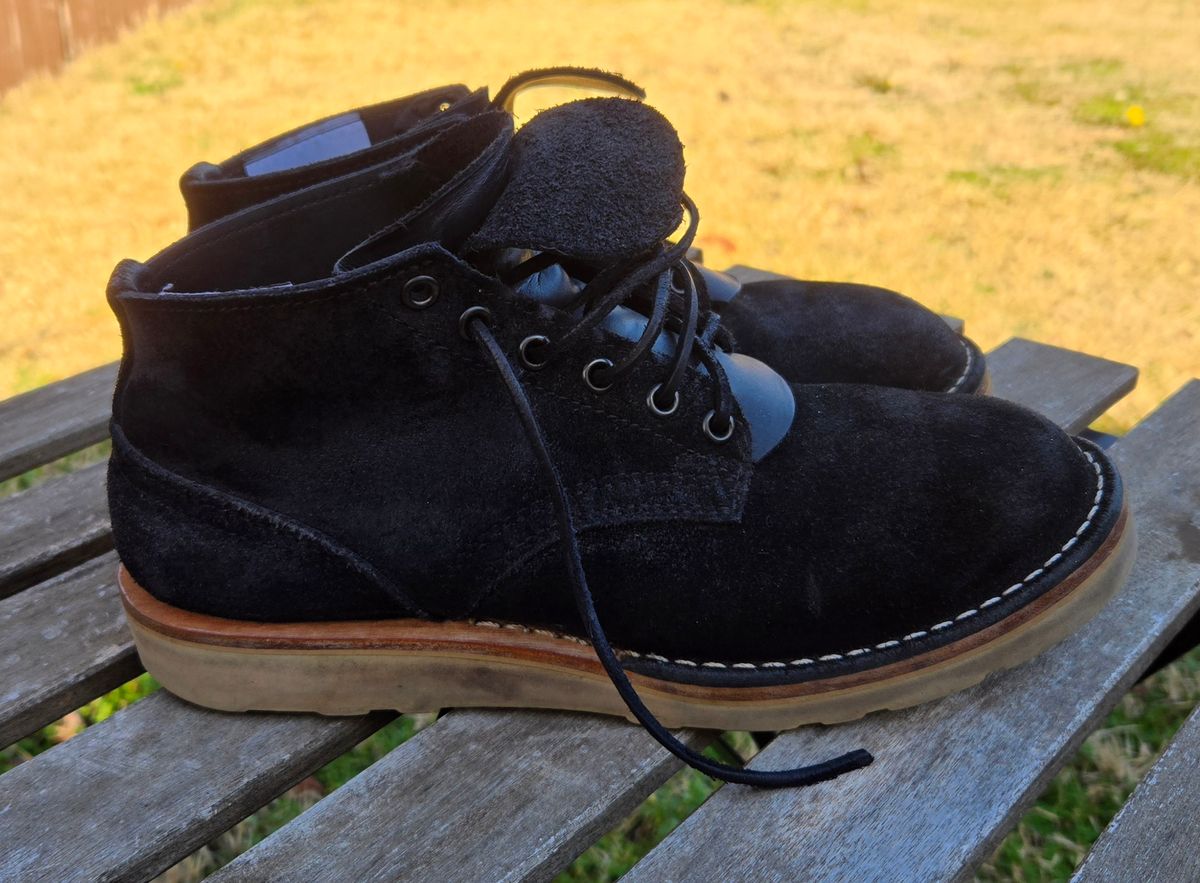 Photo by vestedmember on February 3, 2025 of the Nicks MH64 in Seidel MaxSupport Black Roughout.