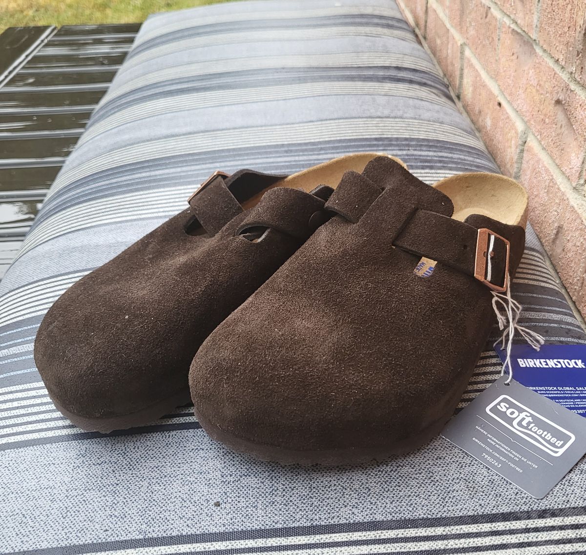 Photo by vestedmember on September 15, 2023 of the Birkenstock Boston in Mocha Suede.