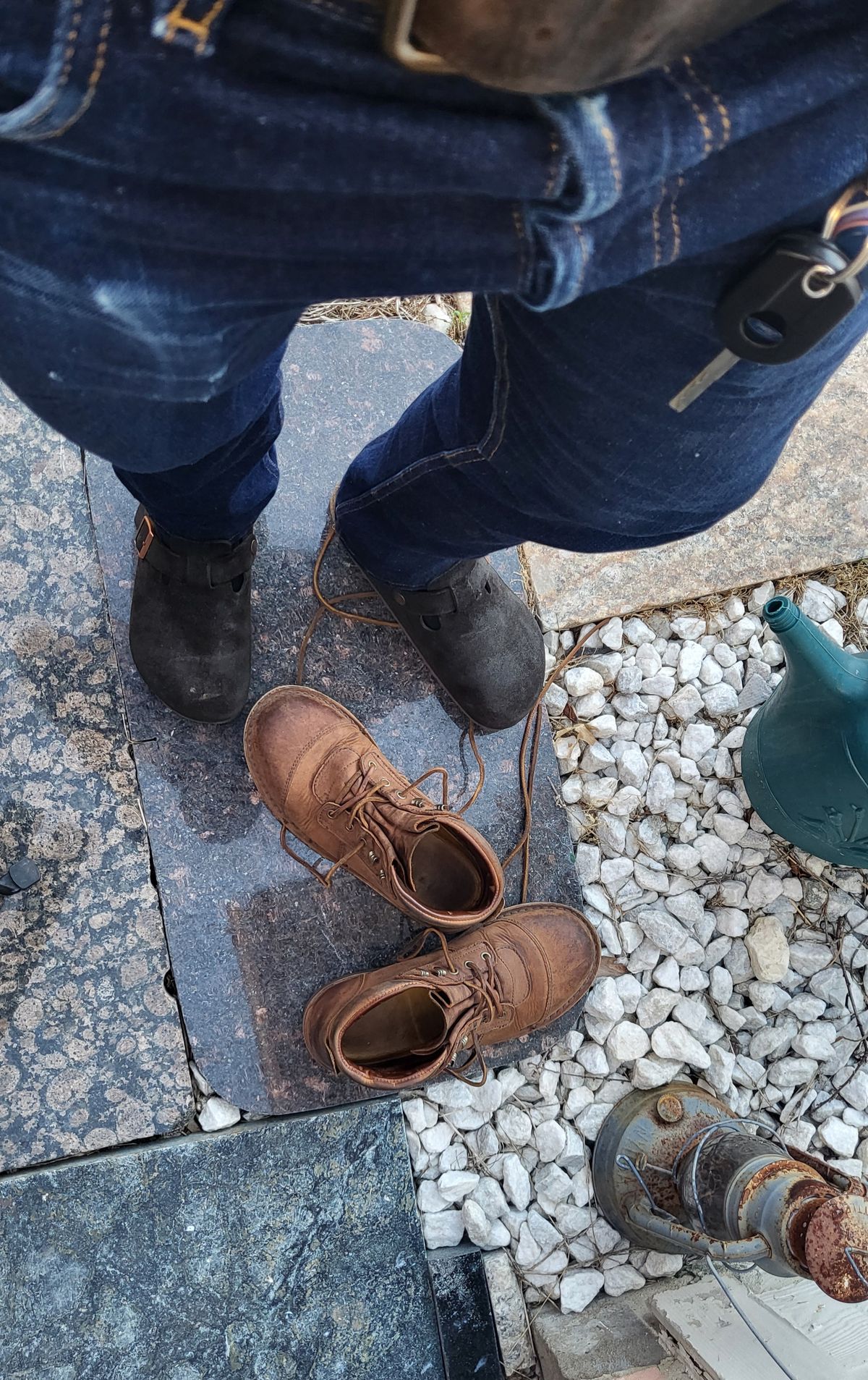 Photo by vestedmember on April 5, 2024 of the Birkenstock Boston in Mocha Suede.