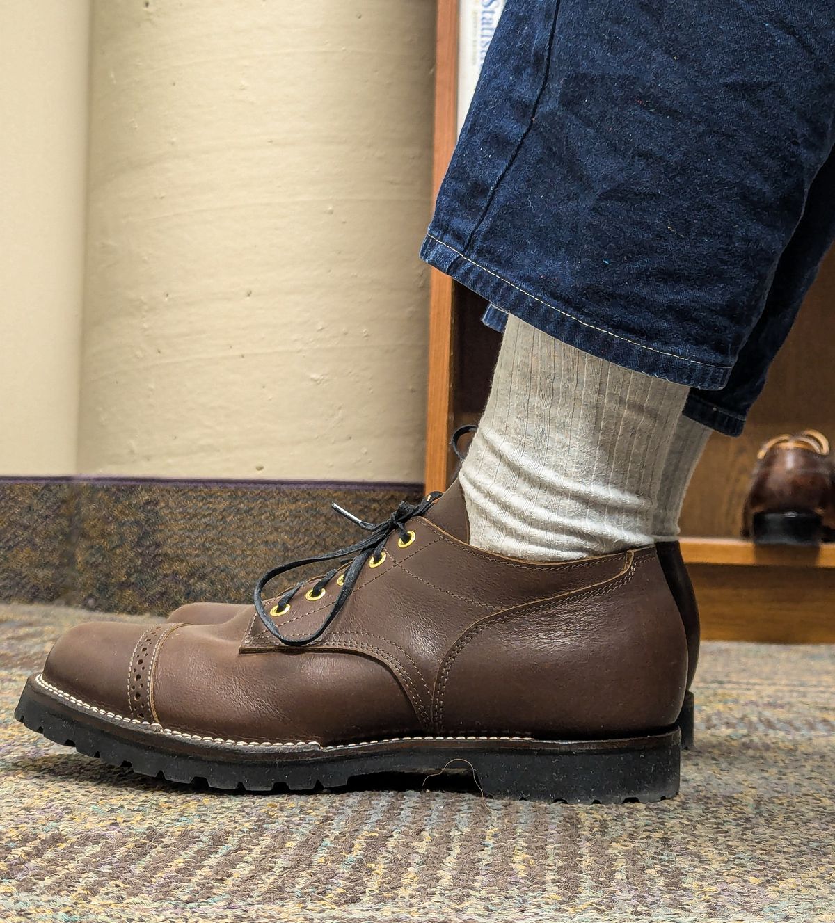 Photo by prospect_joe on March 22, 2025 of the New River Boot Quade in Sb Foot Brown Tumbled Boomer.