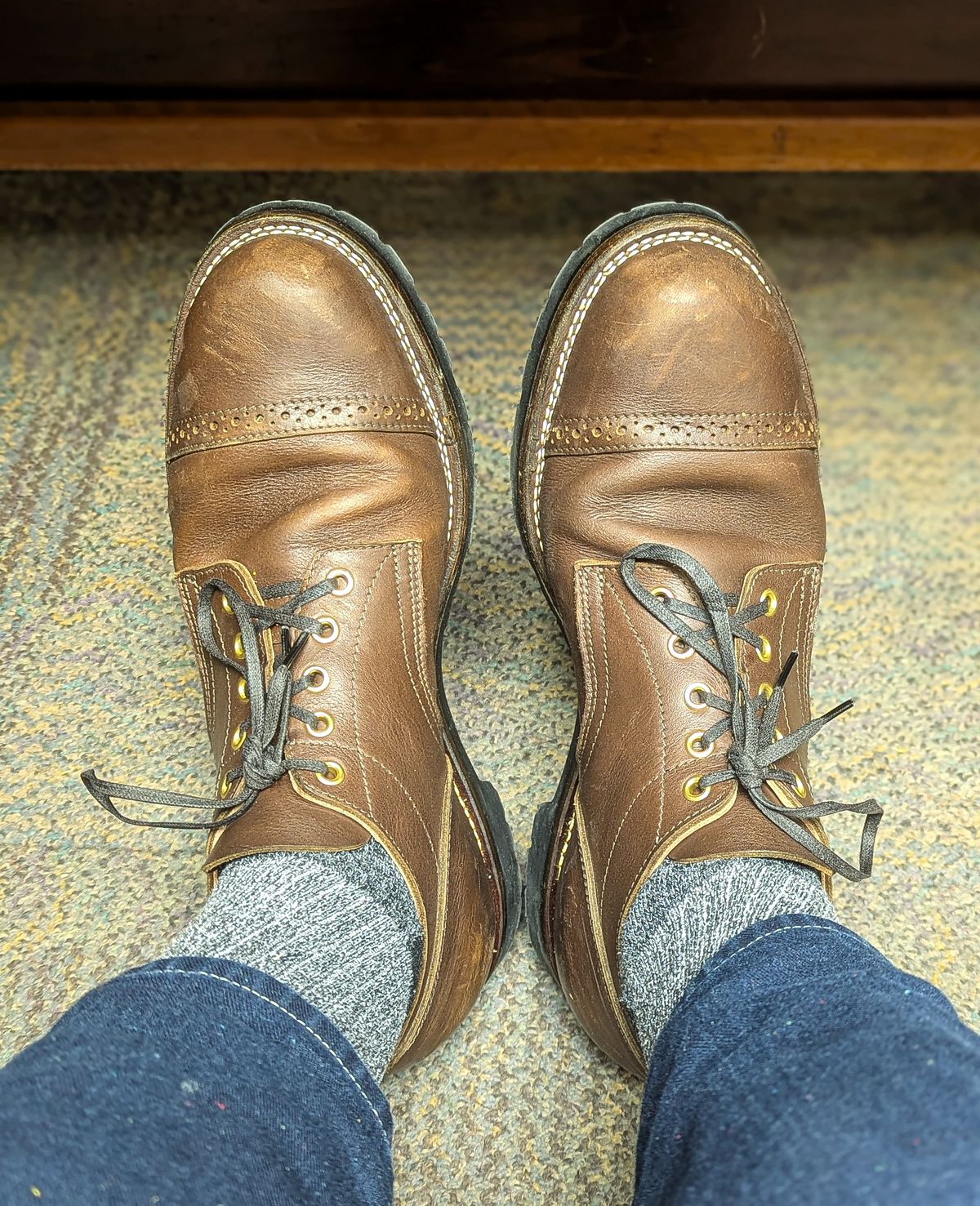 Photo by prospect_joe on May 6, 2025 of the New River Boot Quade in Sb Foot Brown Tumbled Boomer.