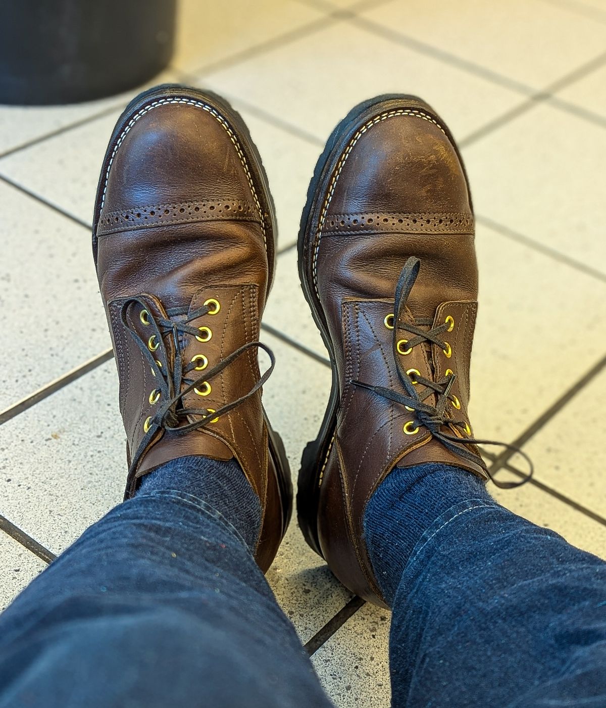 Photo by prospect_joe on June 4, 2025 of the New River Boot Quade in Sb Foot Brown Tumbled Boomer.