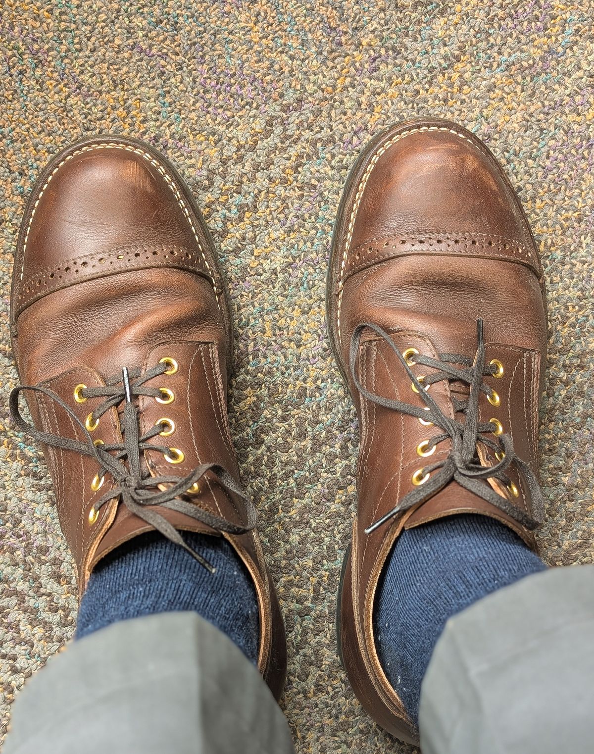 Photo by prospect_joe on July 3, 2025 of the New River Boot Quade in Sb Foot Brown Tumbled Boomer.