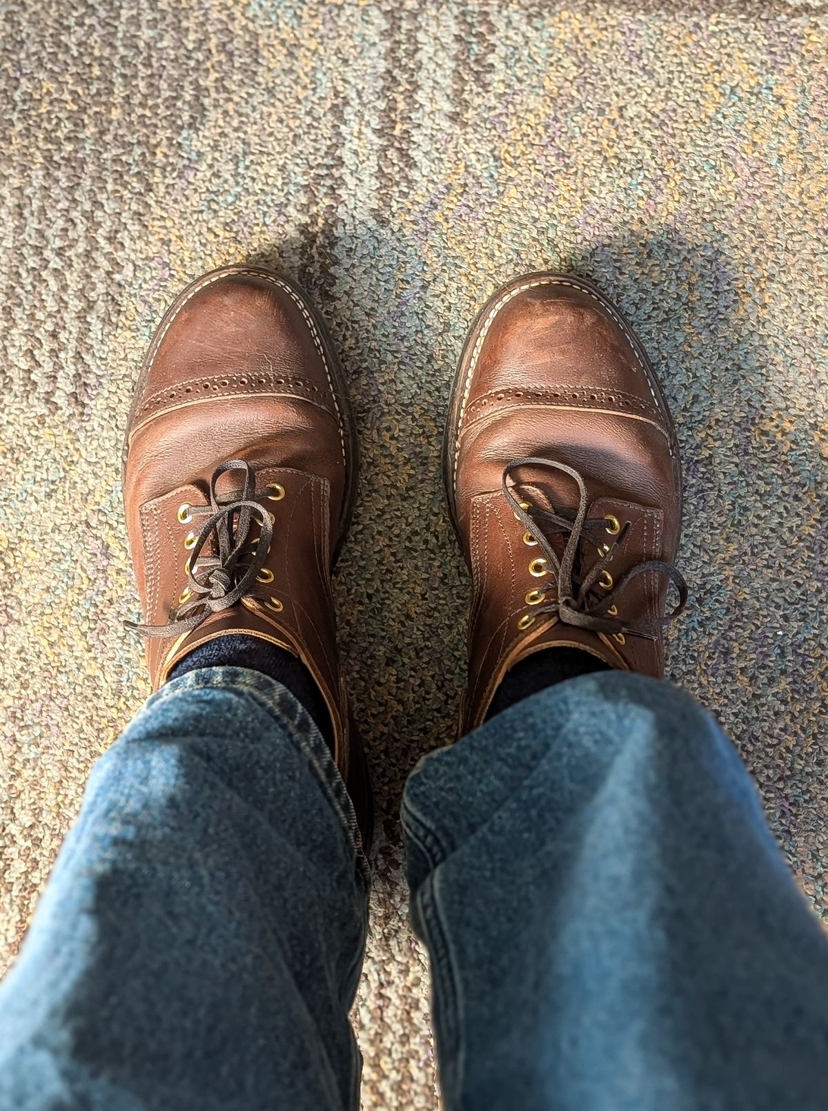 Photo by prospect_joe on July 7, 2025 of the New River Boot Quade in Sb Foot Brown Tumbled Boomer.