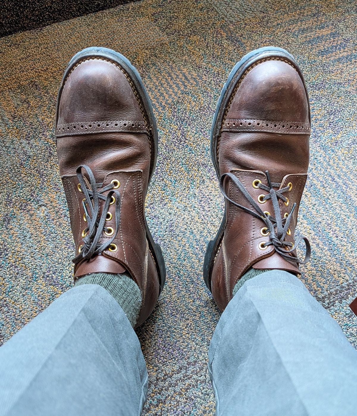 Photo by prospect_joe on July 14, 2025 of the New River Boot Quade in Sb Foot Brown Tumbled Boomer.