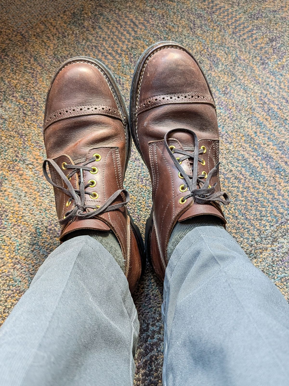 Photo by prospect_joe on August 12, 2025 of the New River Boot Quade in Sb Foot Brown Tumbled Boomer.
