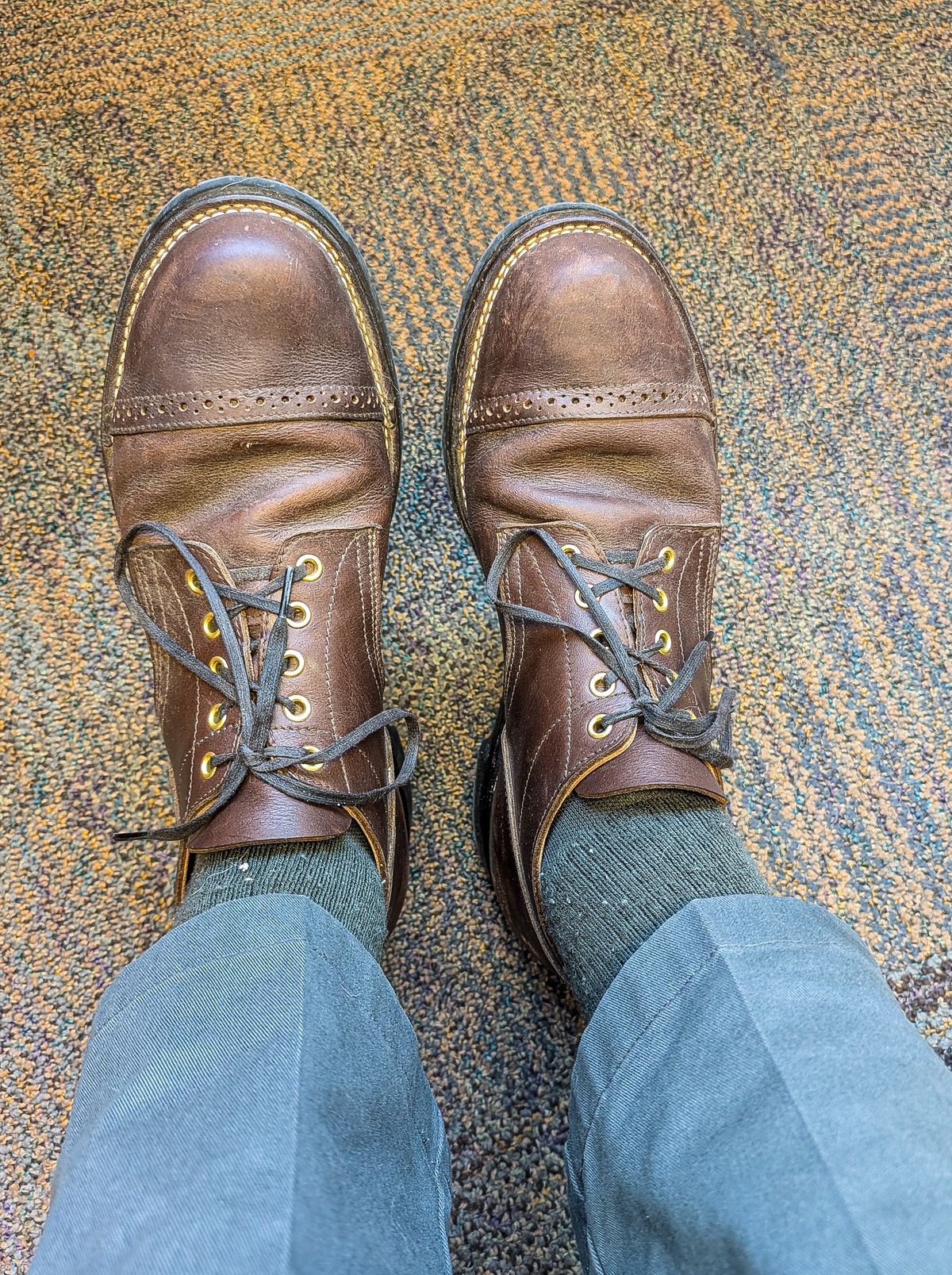 Photo by prospect_joe on August 18, 2025 of the New River Boot Quade in Sb Foot Brown Tumbled Boomer.