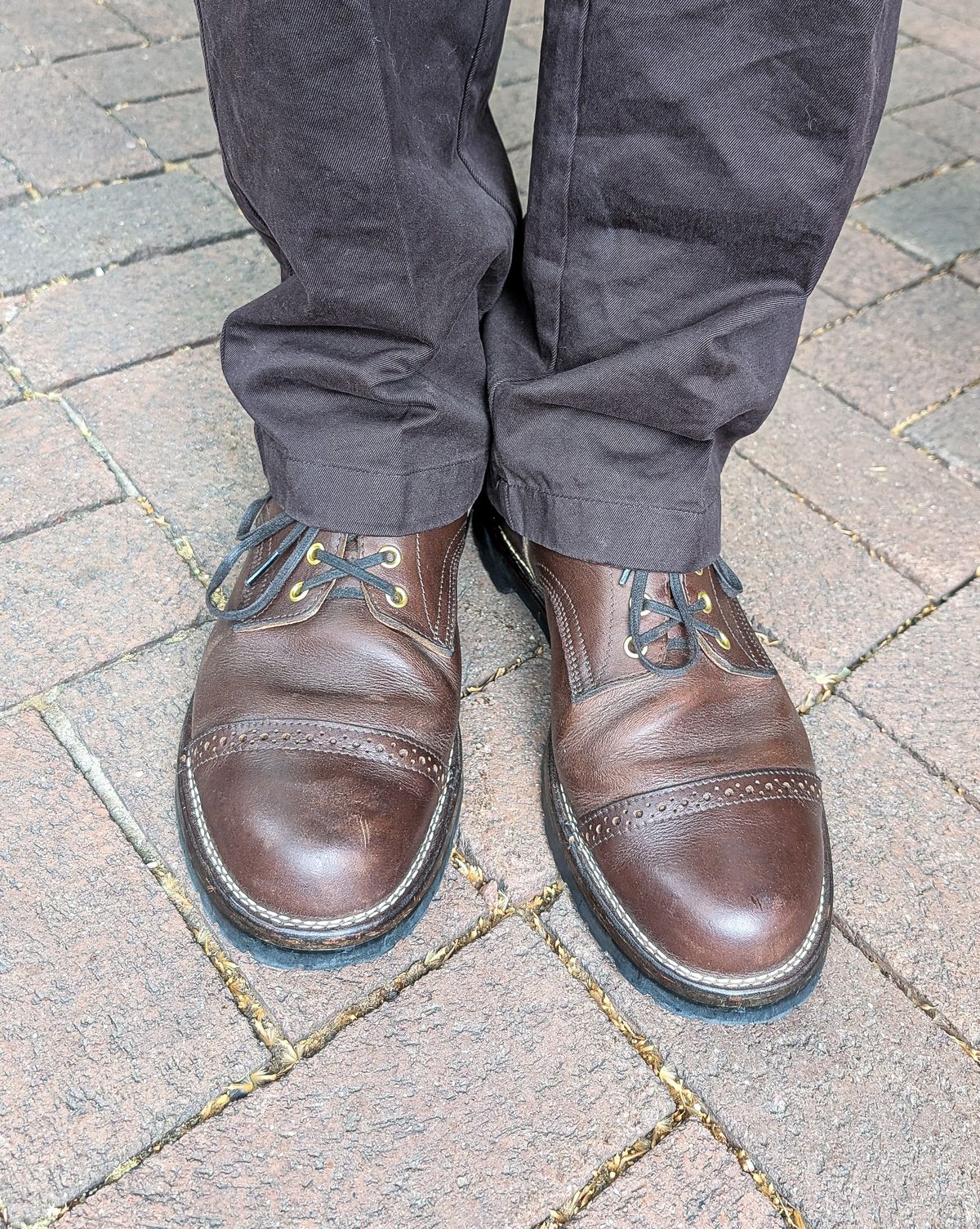 Photo by prospect_joe on August 24, 2025 of the New River Boot Quade in Sb Foot Brown Tumbled Boomer.