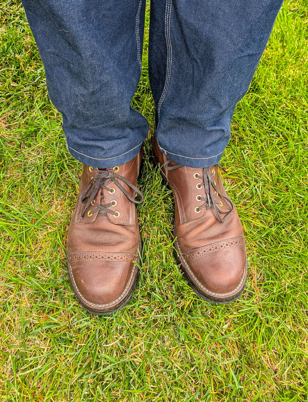 Photo by prospect_joe on September 3, 2025 of the New River Boot Quade in Sb Foot Brown Tumbled Boomer.