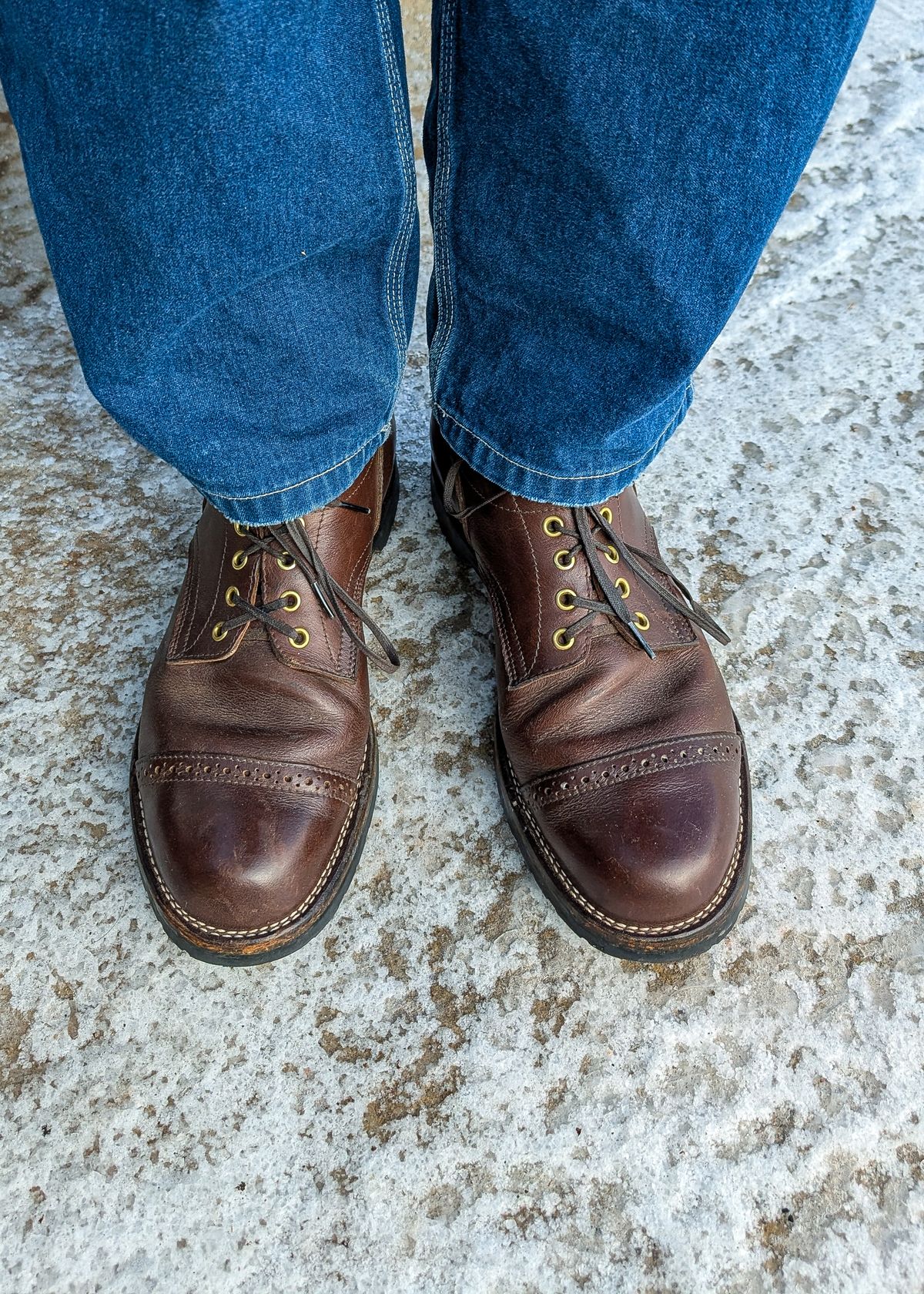 Photo by prospect_joe on January 13, 2026 of the New River Boot Quade in Sb Foot Brown Tumbled Boomer.