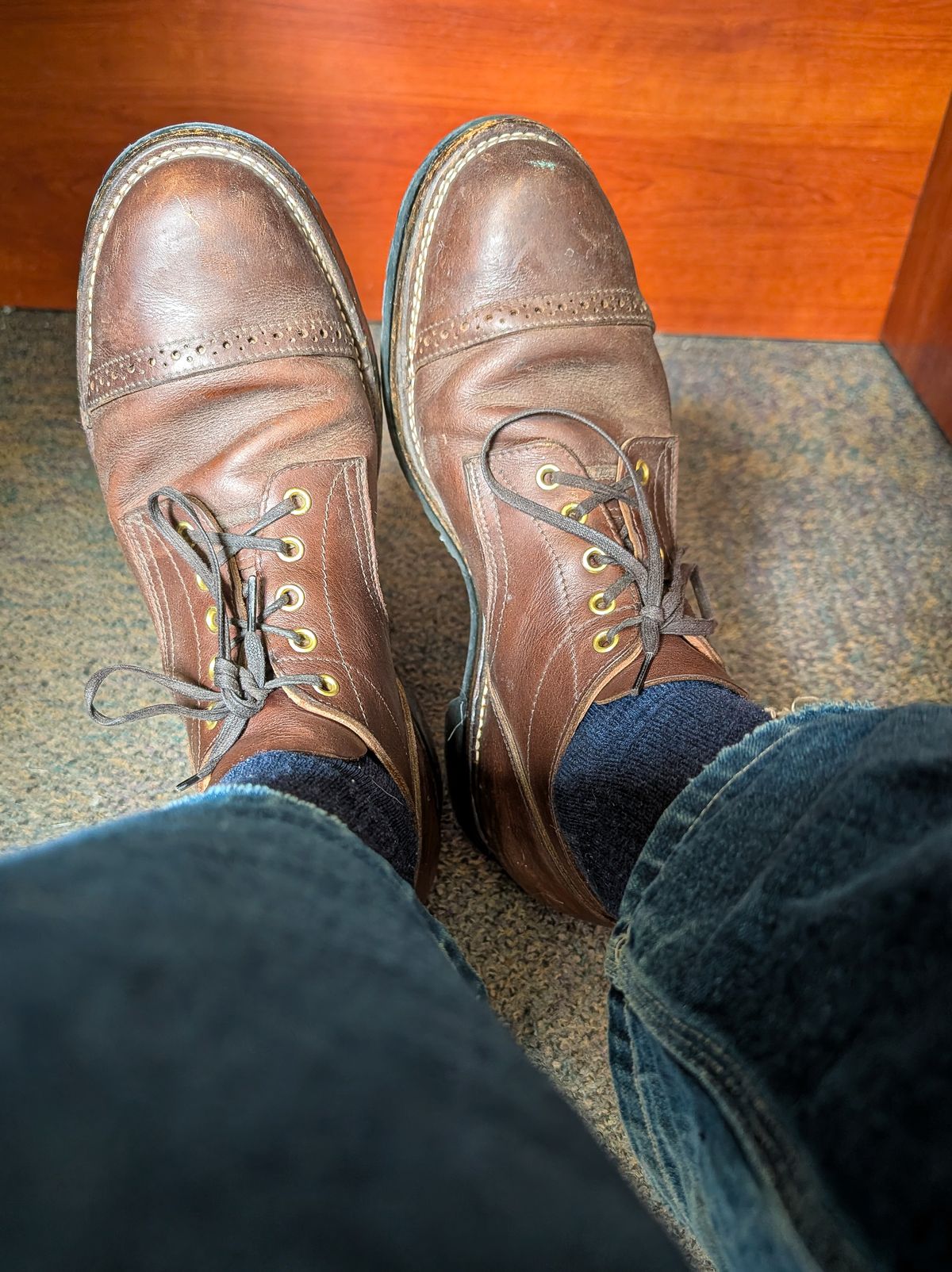 Photo by prospect_joe on April 9, 2026 of the New River Boot Quade in Sb Foot Brown Tumbled Boomer.