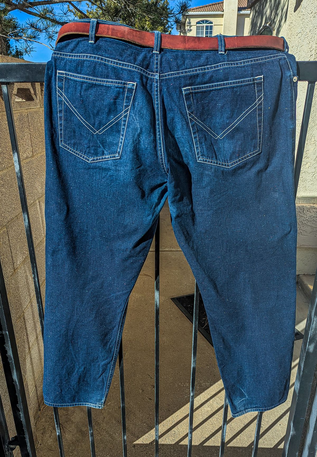 Photo by prospect_joe on March 23, 2025 of the Luxire Navy Multicolor Speckled Jeans in 14.5 Oz.